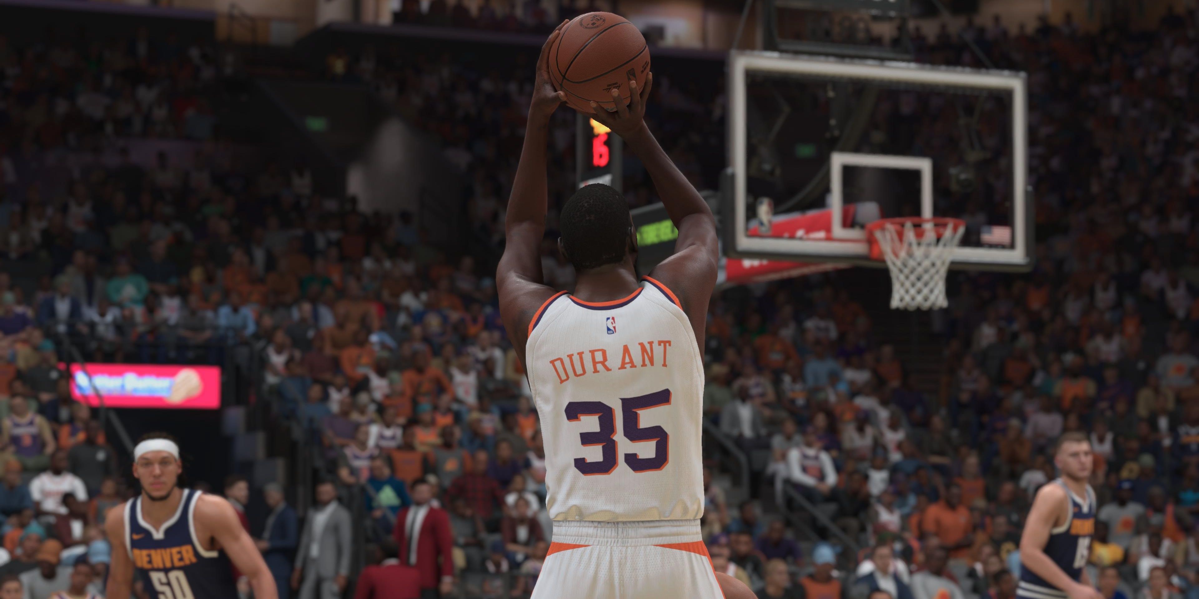 Kevin Durant shooting three-pointer