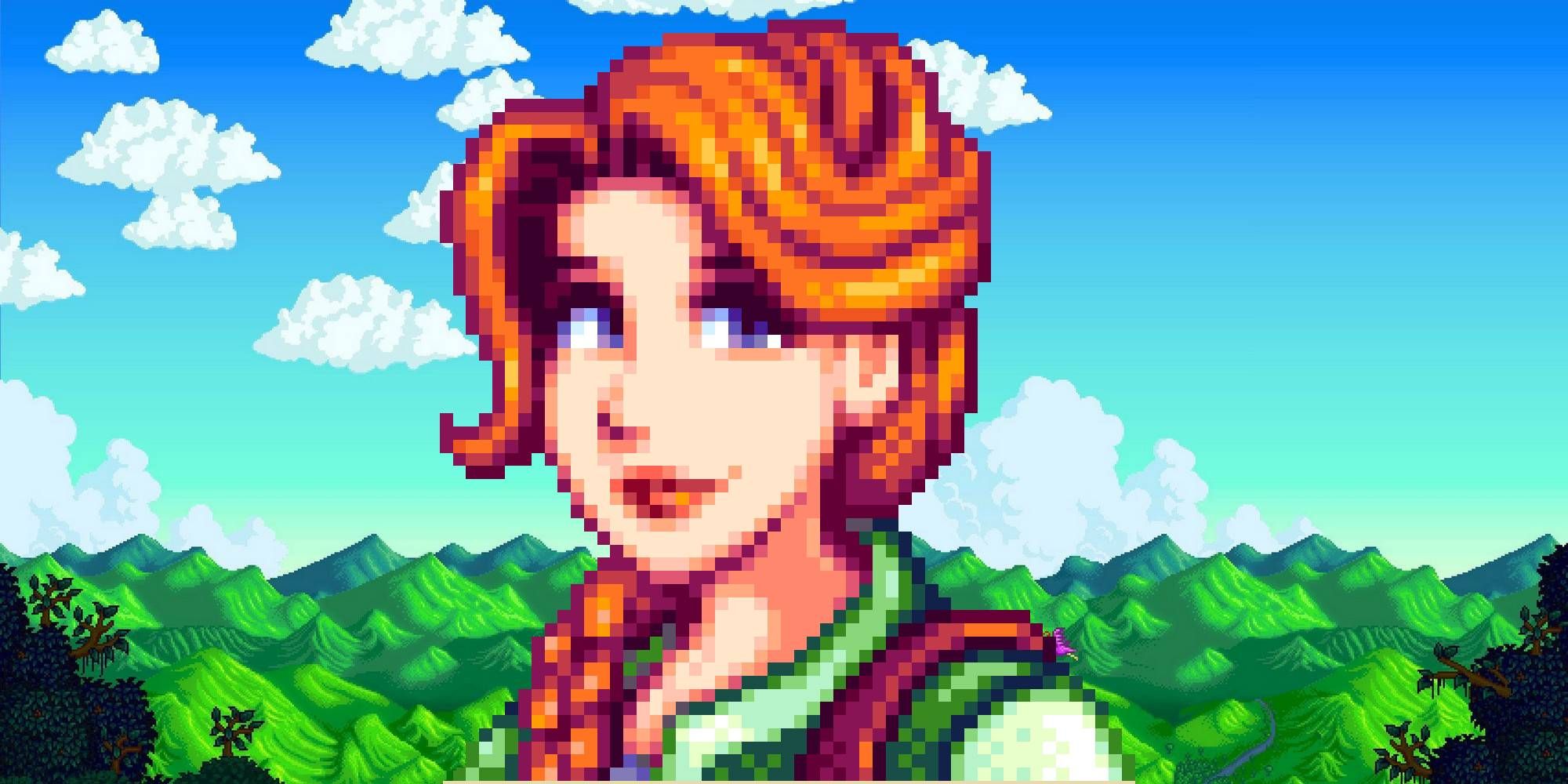 leah on the stardew valley title background marriage