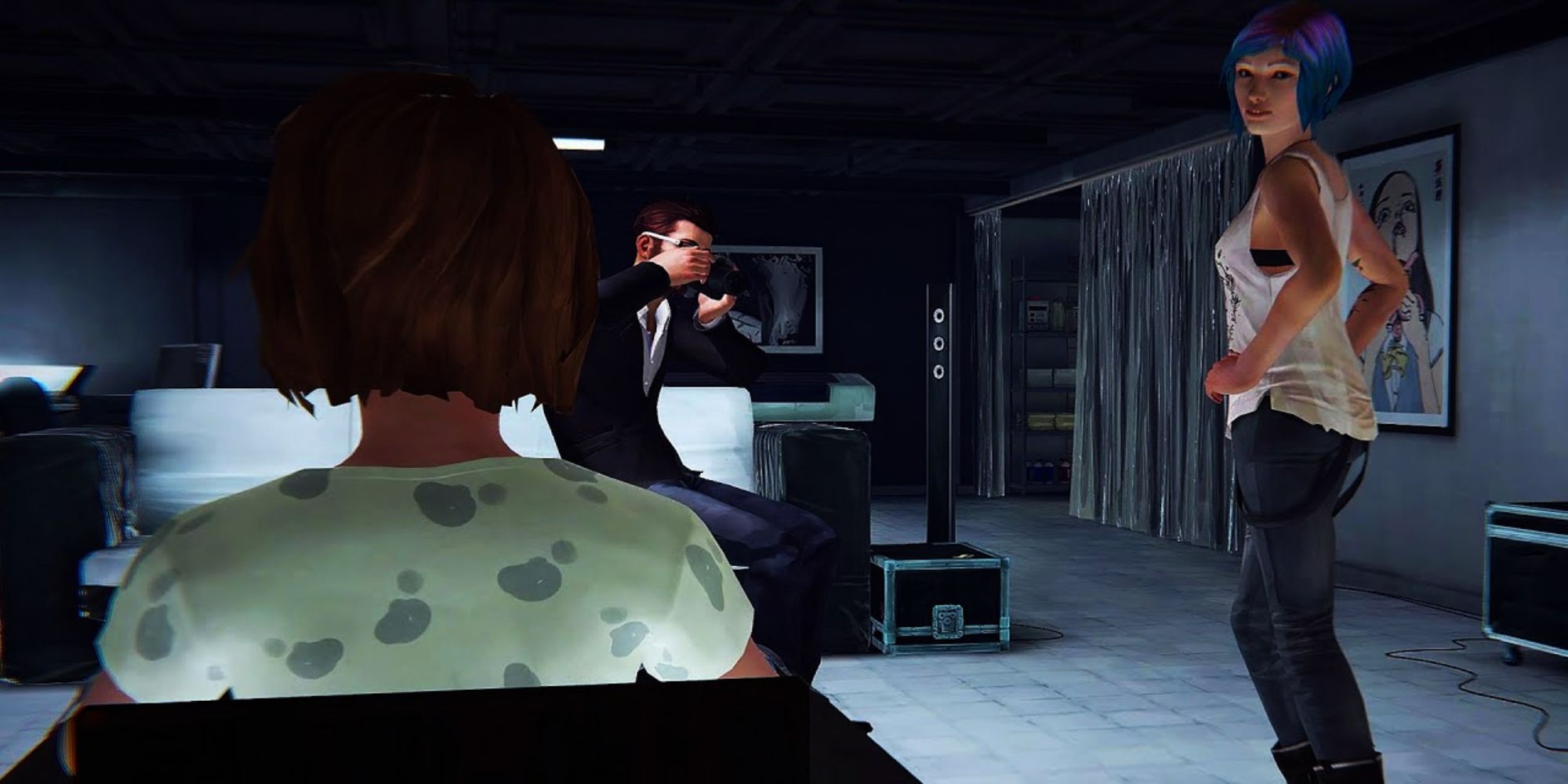Life Is Strange Nightmare Sequence Screenshot Of Jefferson Taking Photos Of Chloe While Max Is Watching