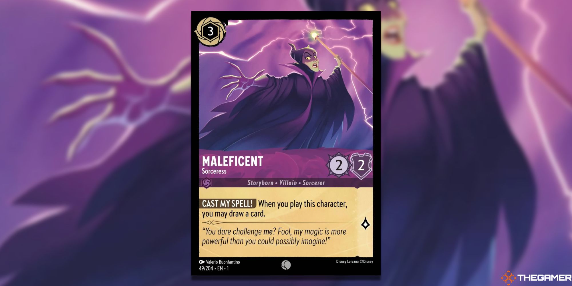 Image of the Maleficent, Sorceress card in Magic: The Gathering, with art by Valerio Buonfantino