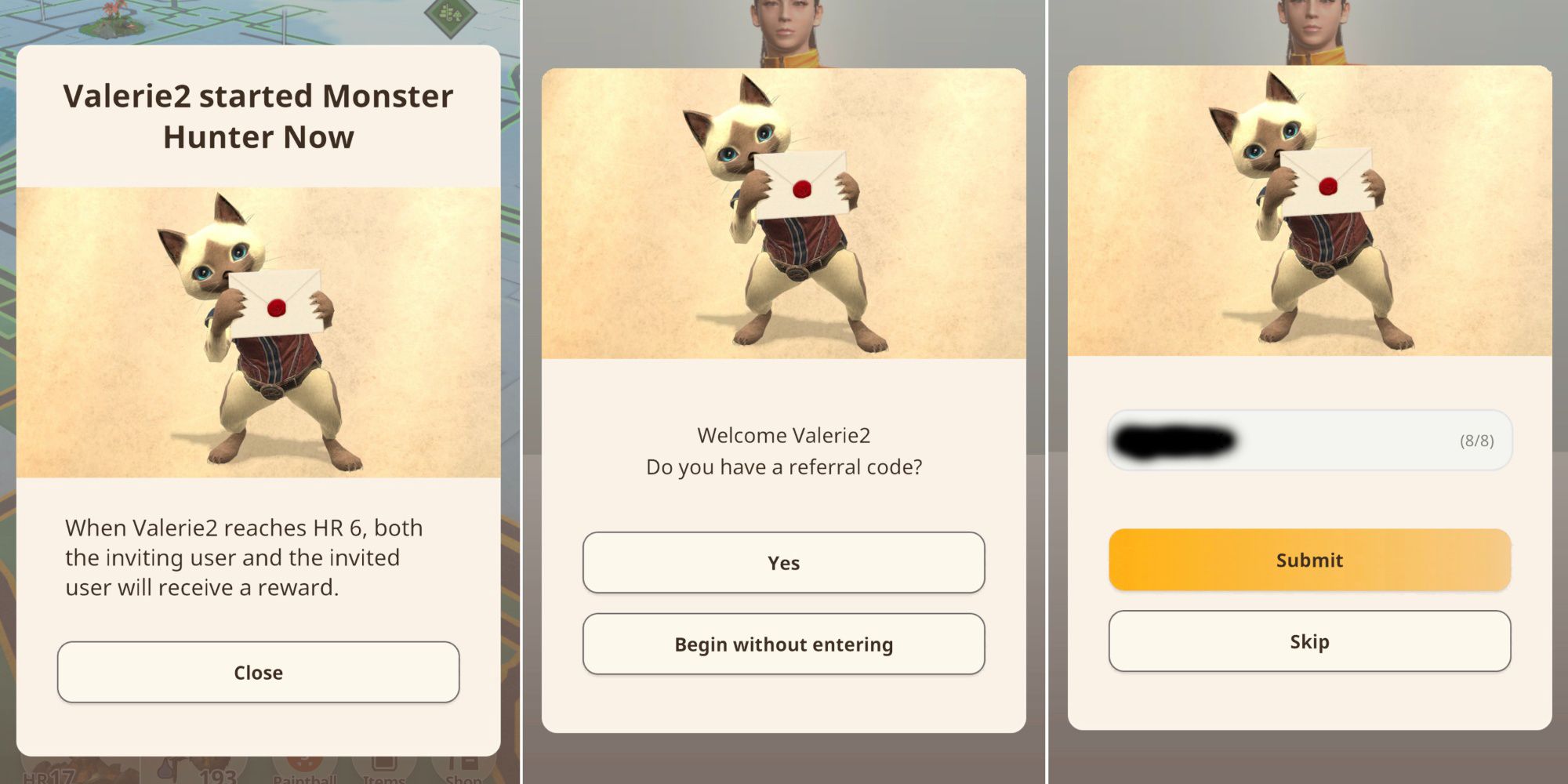 How To Use Referral Codes in Monster Hunter Now