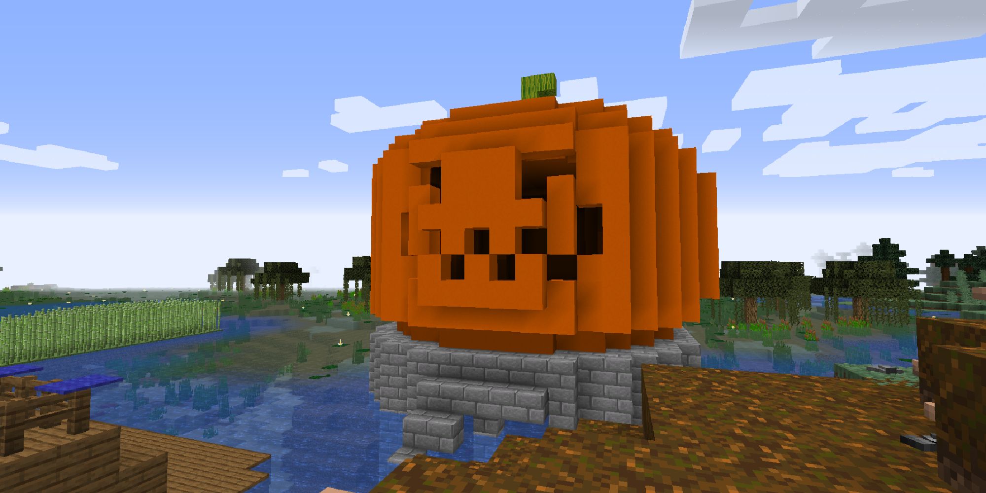 minecraft giant pumpkin build by Terran-from-Terra