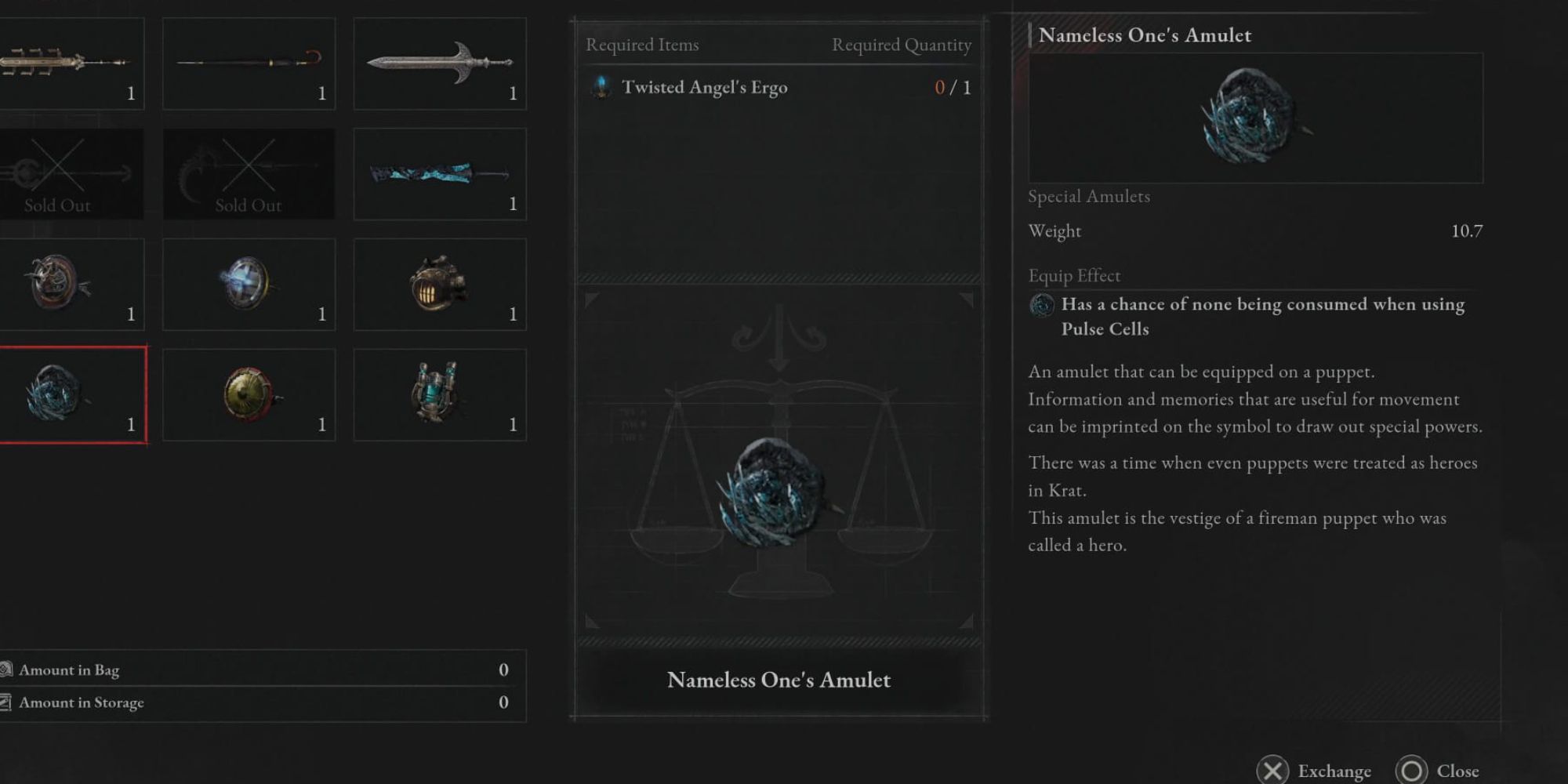 lies of p nameless ones amulet