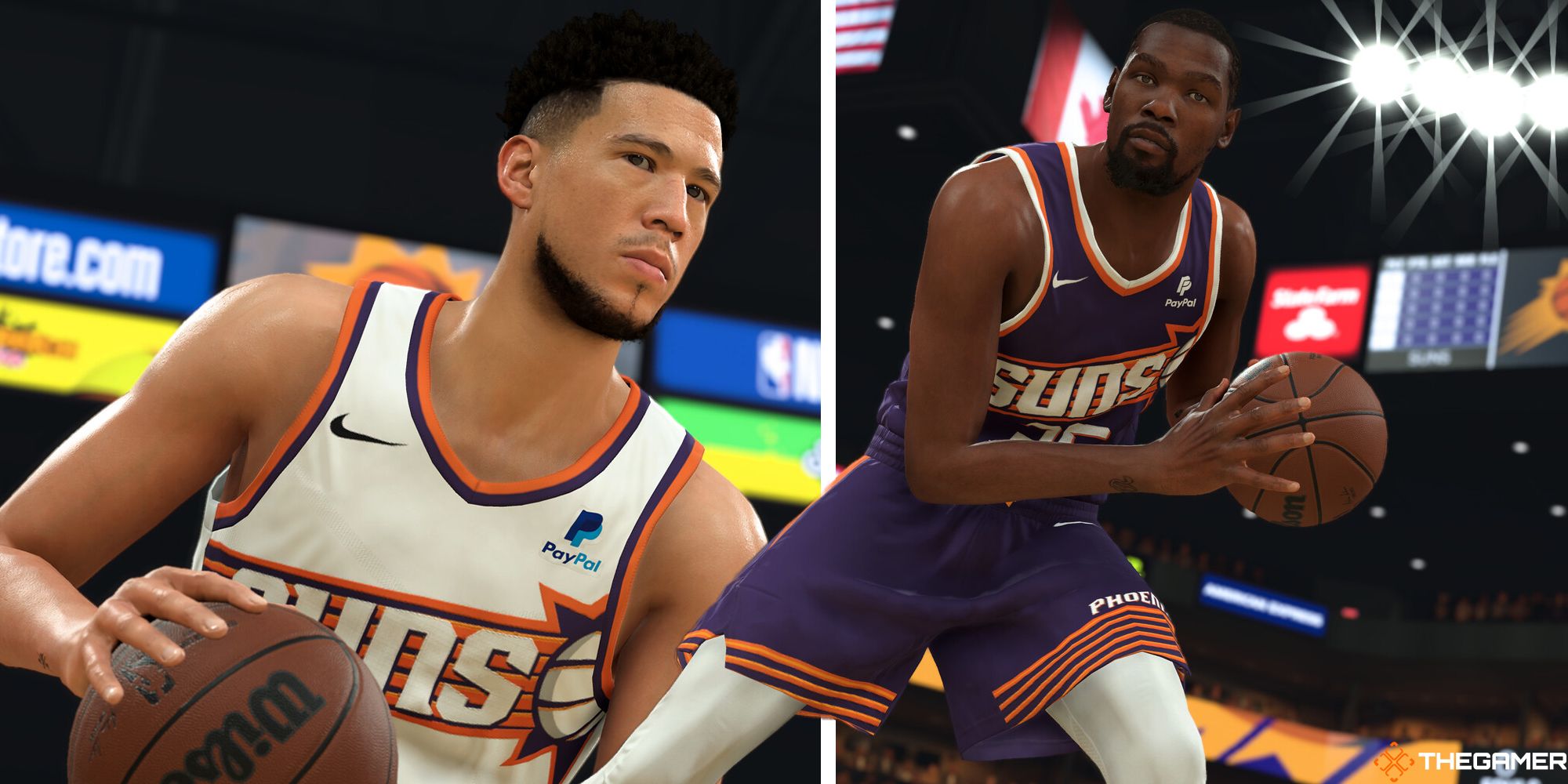 Two basketball players in NBA 2K24.