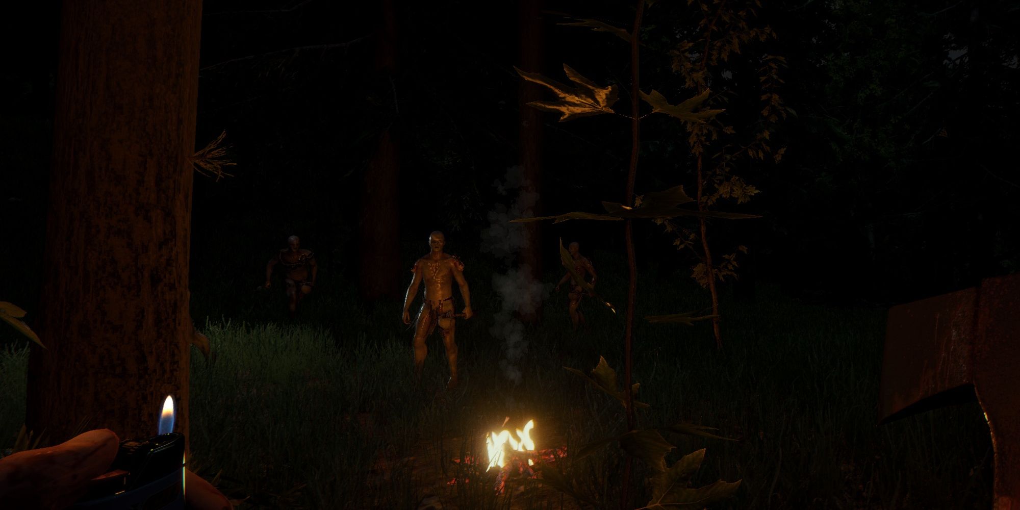 Night encounter with mutants The Forest