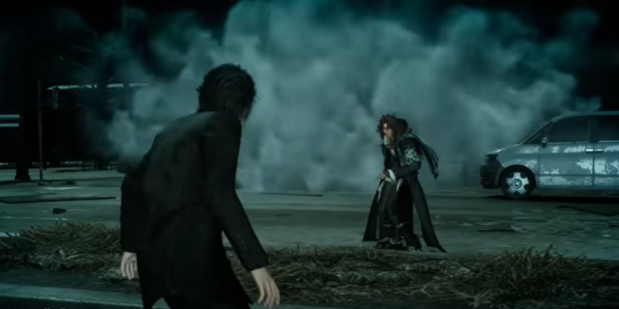 Noctis and Ardyn in the Final Fantasy 15 final boss fight