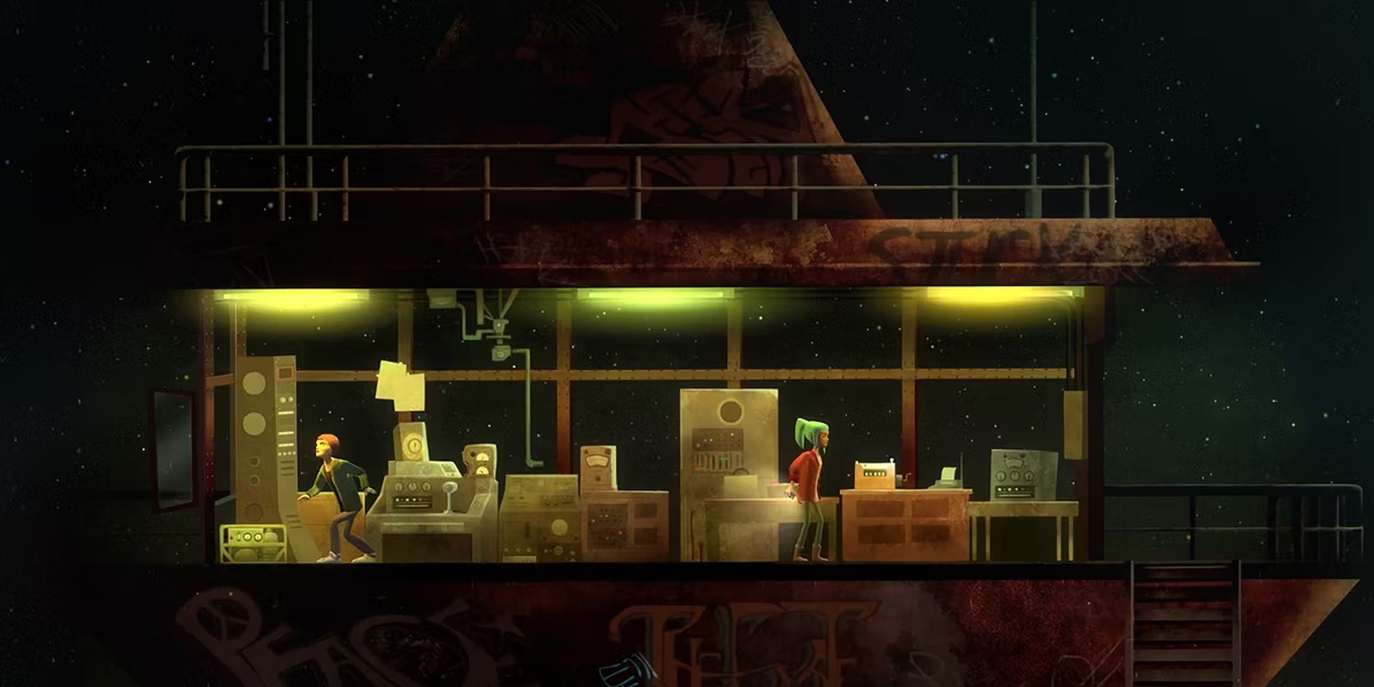Oxenfree The Siblings Investigate A Communications Room