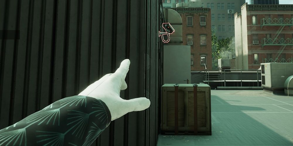 the player marks a camera's location on the roof of scb bank in payday 3