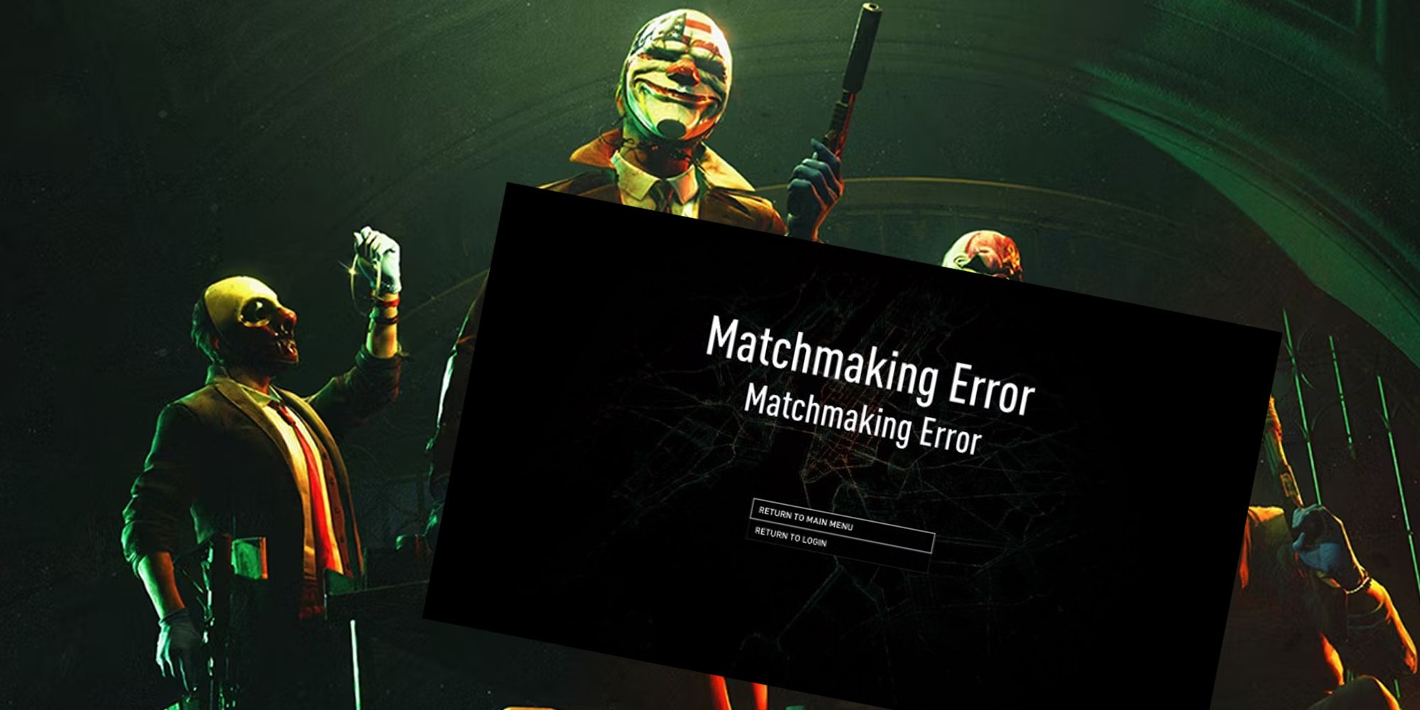 Payday 3 matchmaking error over the key art of four heisters 