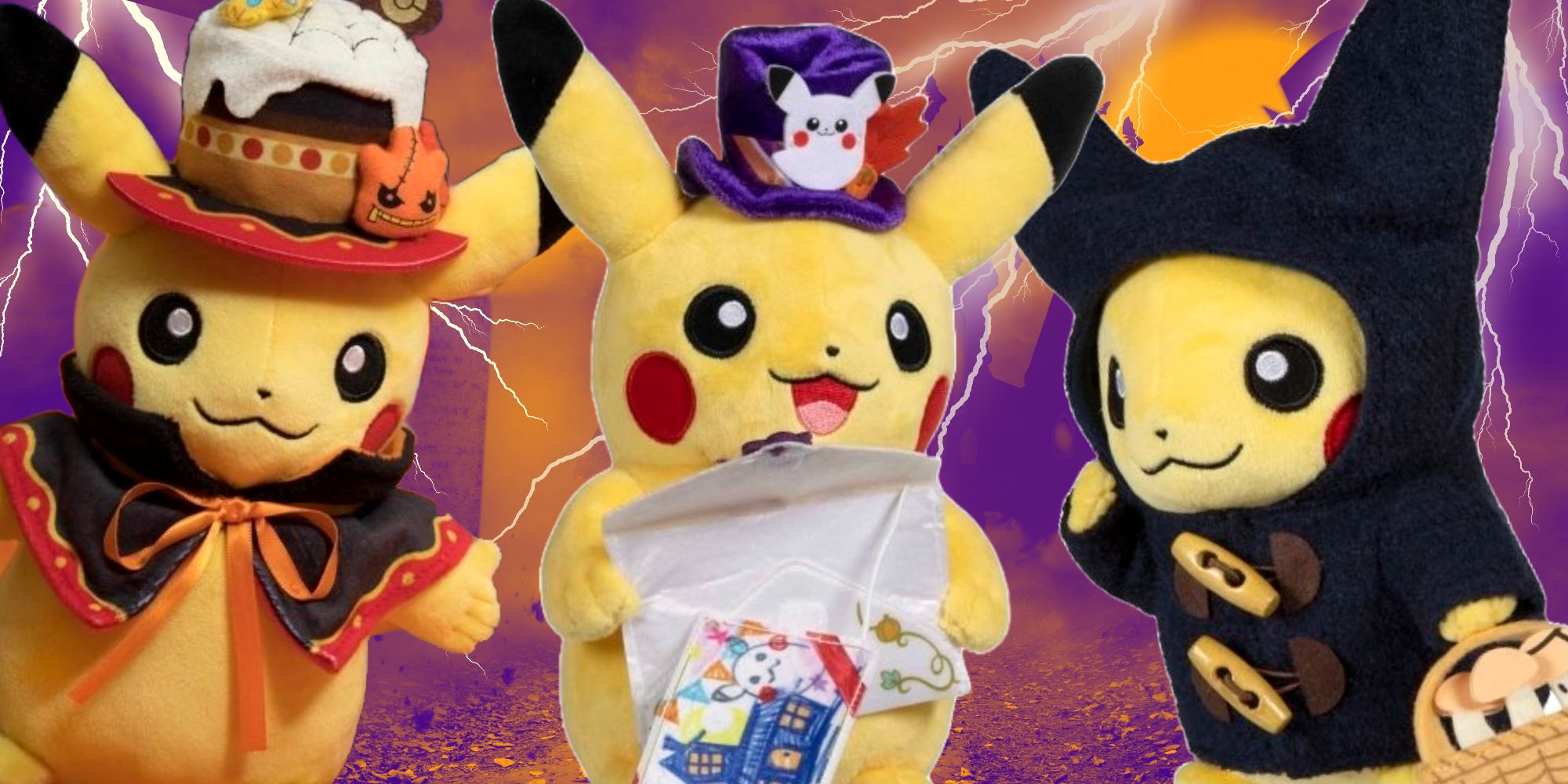 Pokémon Tricks & Treats 2023: Pikachu Wearing Pumpkin Costume Plush - 8 ¼  in.