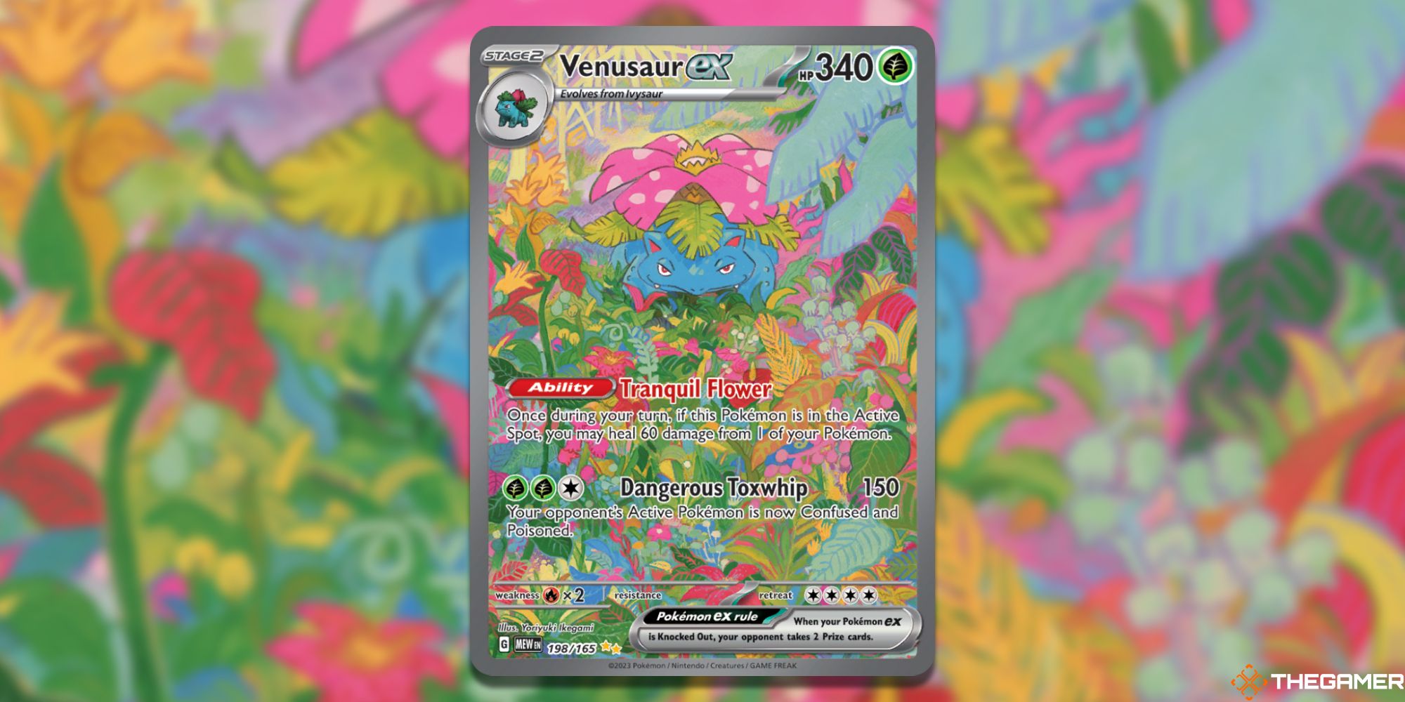 Pokemon TCG Venusaur Ex Special Illustration Card From Scarlet and Violet 151