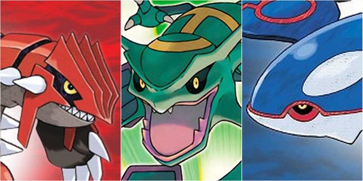 Groudon, Rayquaza, and Kyogre split