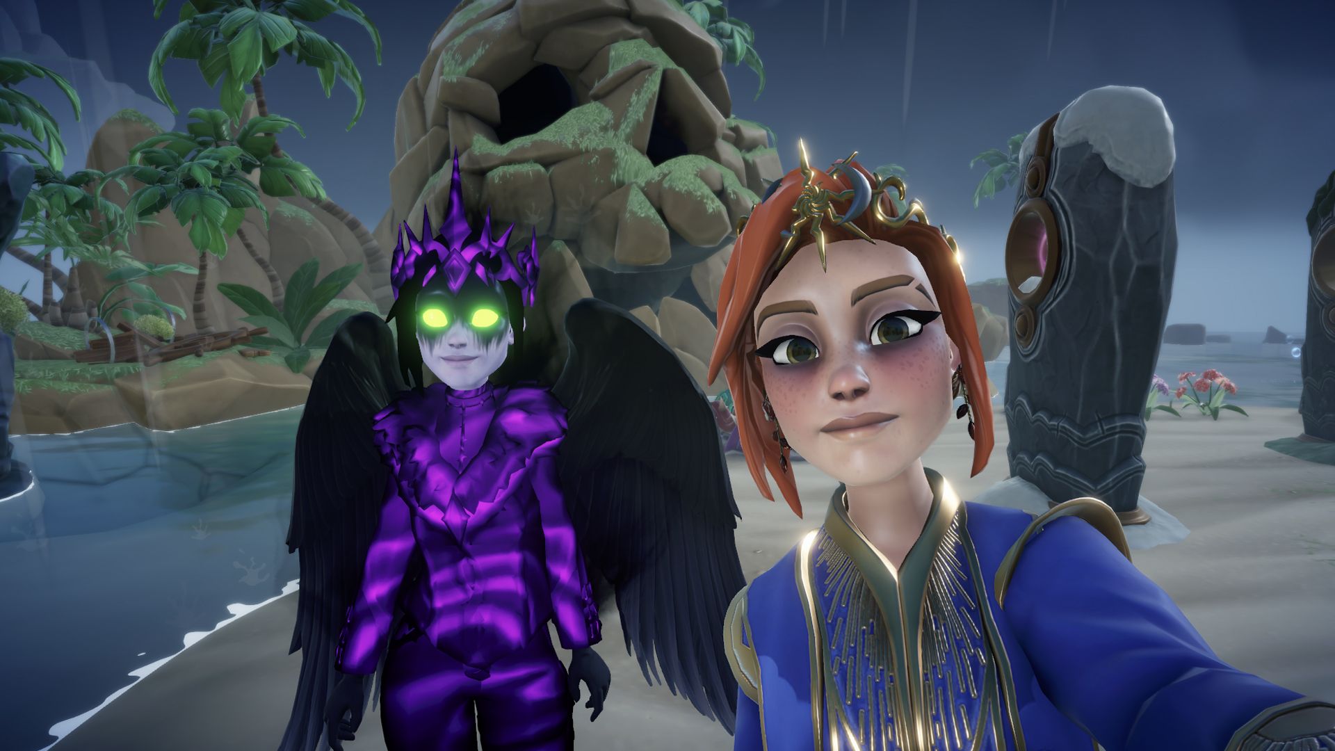 Selfie with The Forgotten at Skull Rock in Disney Dreamlight Valley