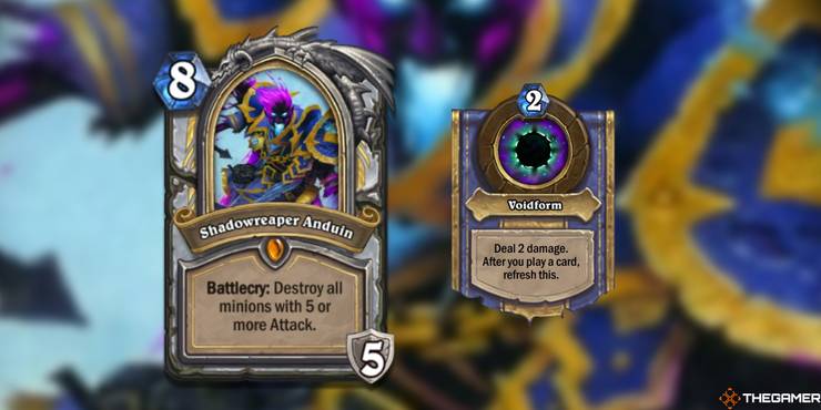 Shadowreaper Anduin and Voidform Hearthstone