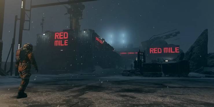 a player approaching the starfield red mile