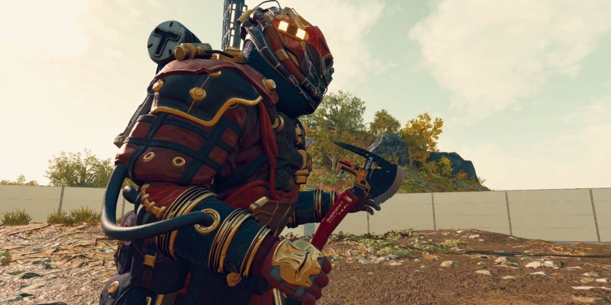 Старфилд, скриншот персонажа, вооруженного оружием ближнего боя