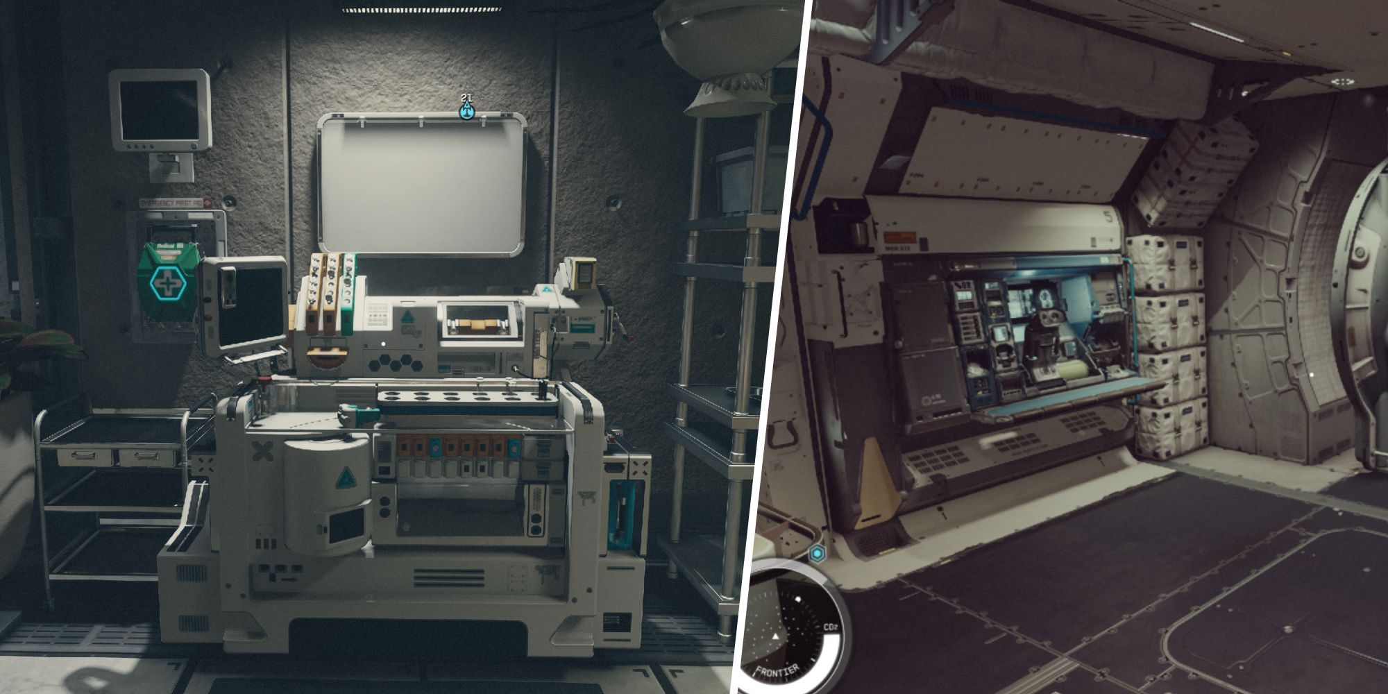Starfield - Split Image, Pharmaceutical Lab, Research Station on Ship