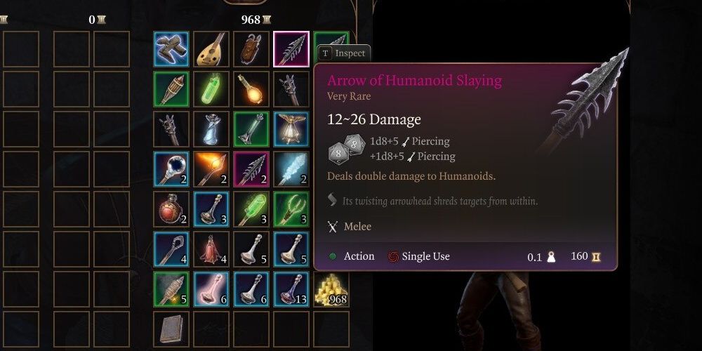 in game description of the arrow of humanoid slaying in baldur's gate 3