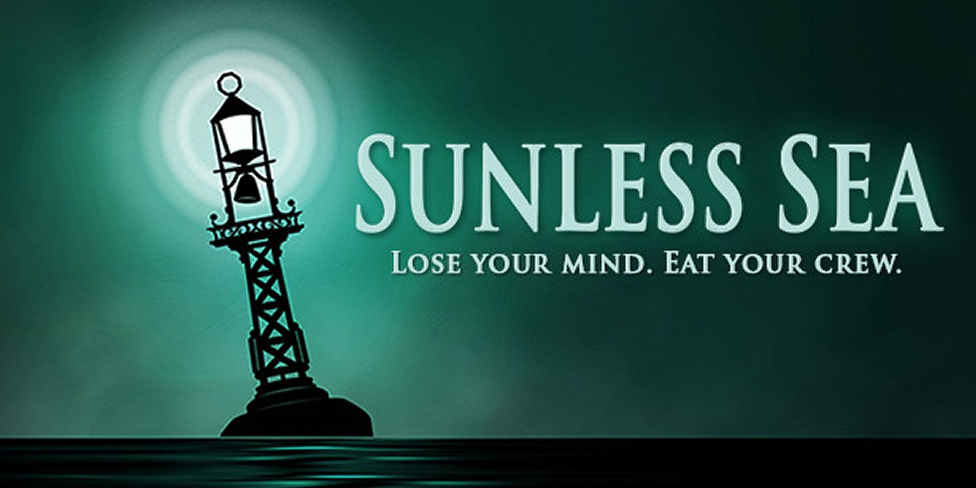 Sunless Sea Title Art Showing A Light Buoy In The Dark