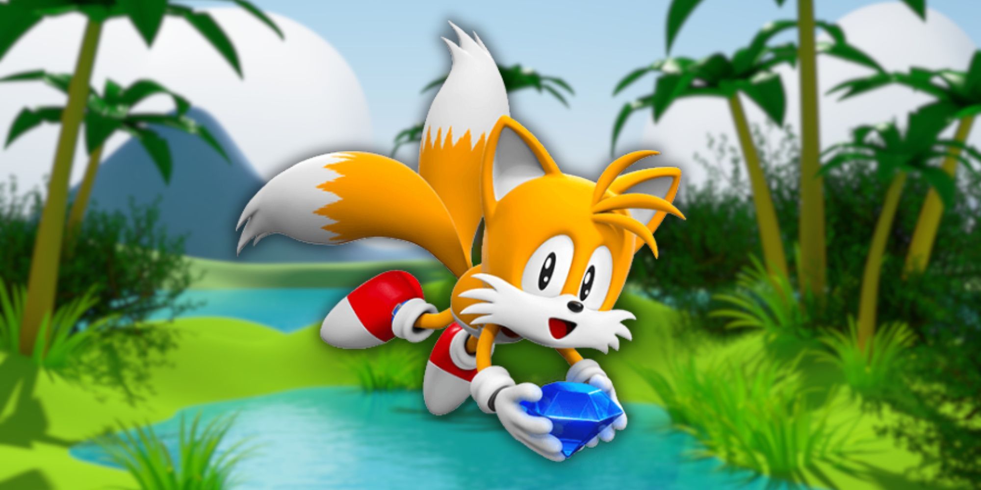 Tails holding a gem in Sonic the Hedgehog