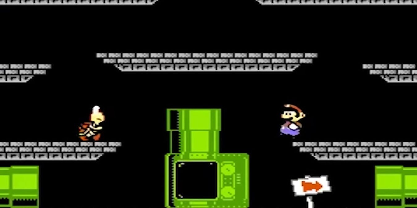 The Mario Bros-style minigame in Mario's Time Machine