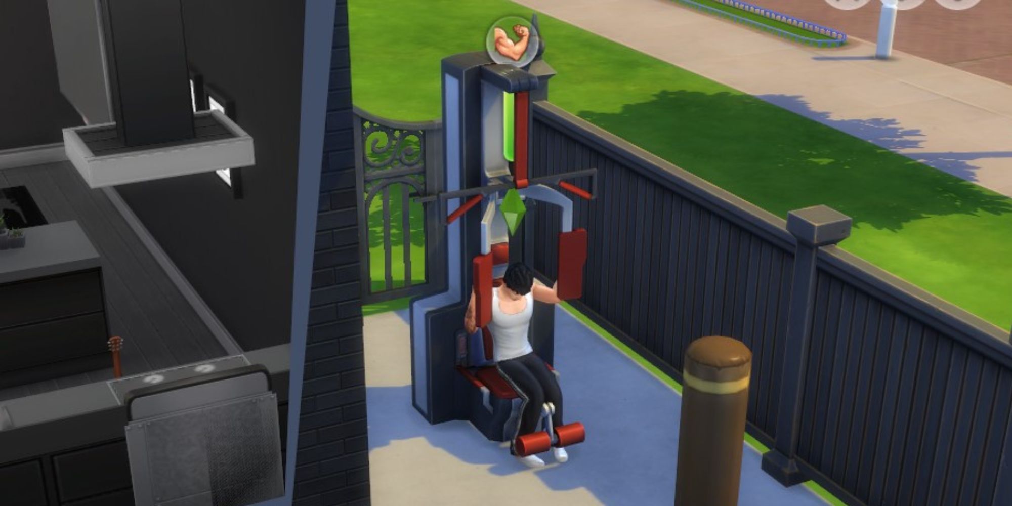 Bad Sim lifting heavy objects in The Sims 4.