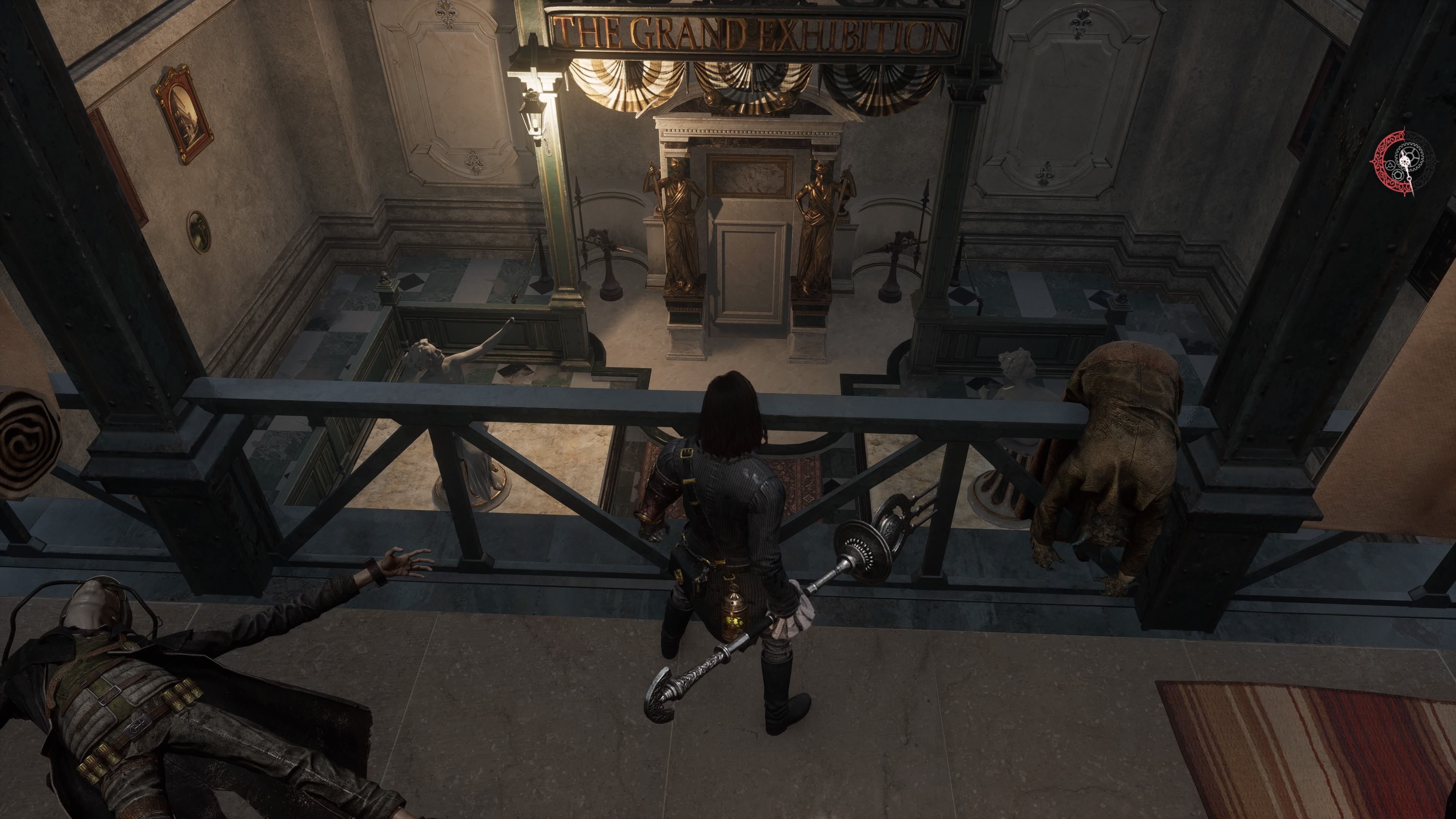The statue room in the Grand Exhibition in Lies of P from above