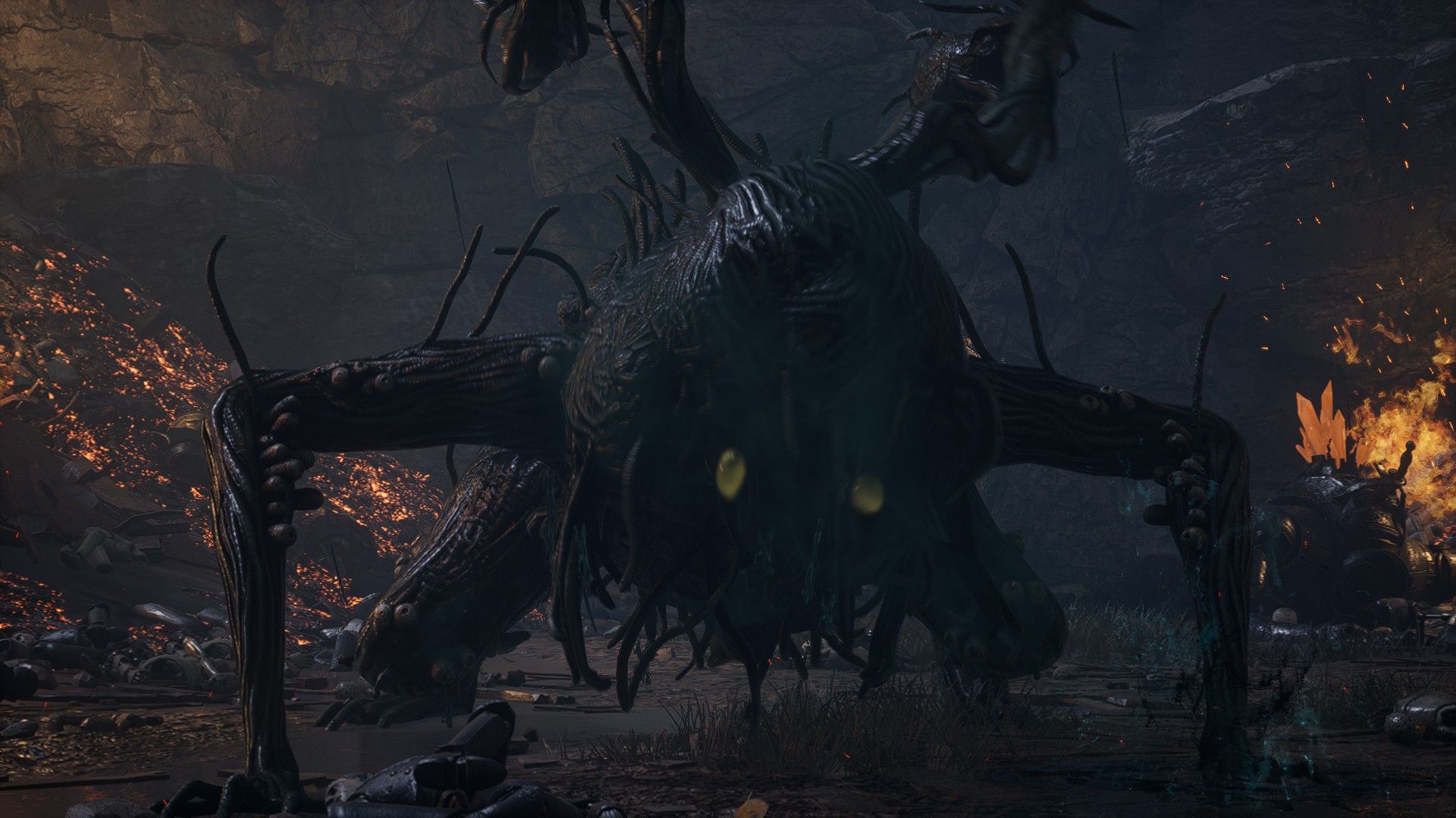 Green Monster of the Swamp reveals itself in a cutscene in Lies of P