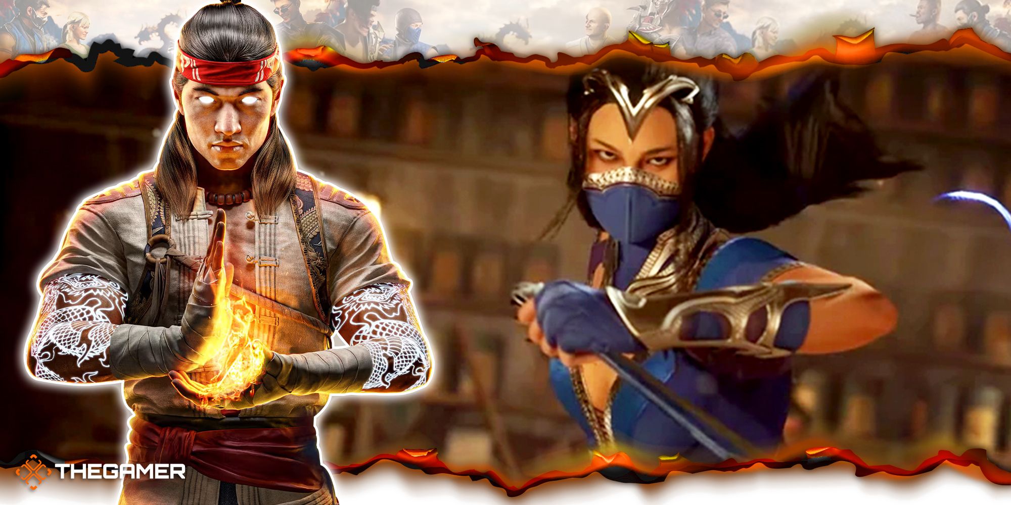 Art from Mortal Kombat 1-Liu Kang and Kitana.