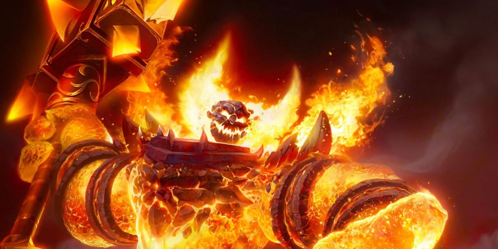 Ragnaros, the boss of the Molten Core raid, a character from World of Warcraft Classic