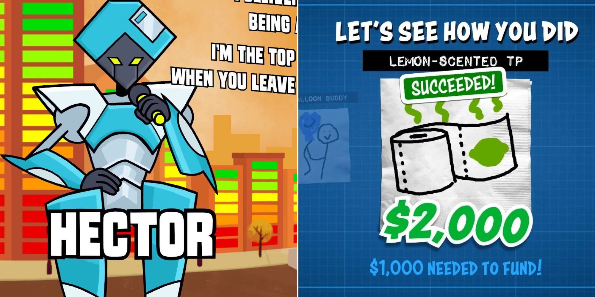 A Rapping Robot In Mad Verse City And  A Winning Pitch Idea For Lemon Scented Toilet Paper In Patently Stupid In The Jackbox Party Pack 5