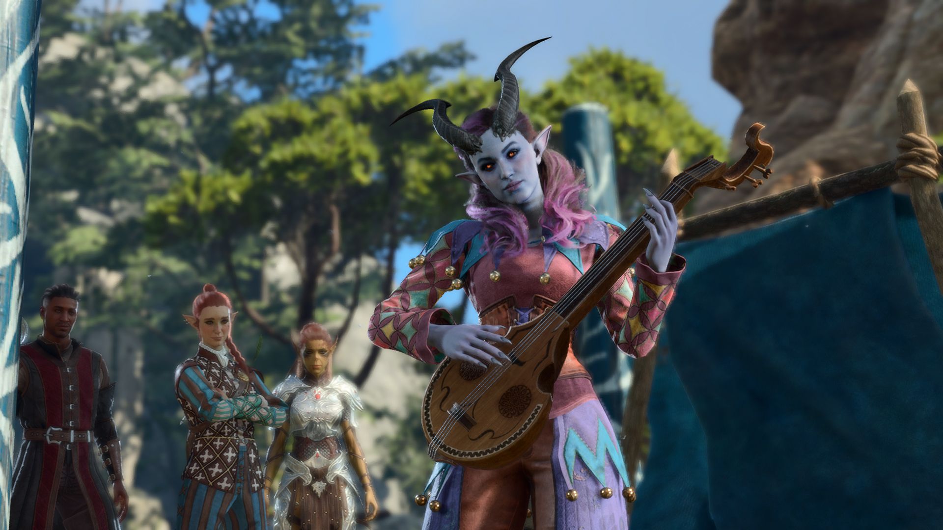 Alfira plays her song in Baldur's Gate 3