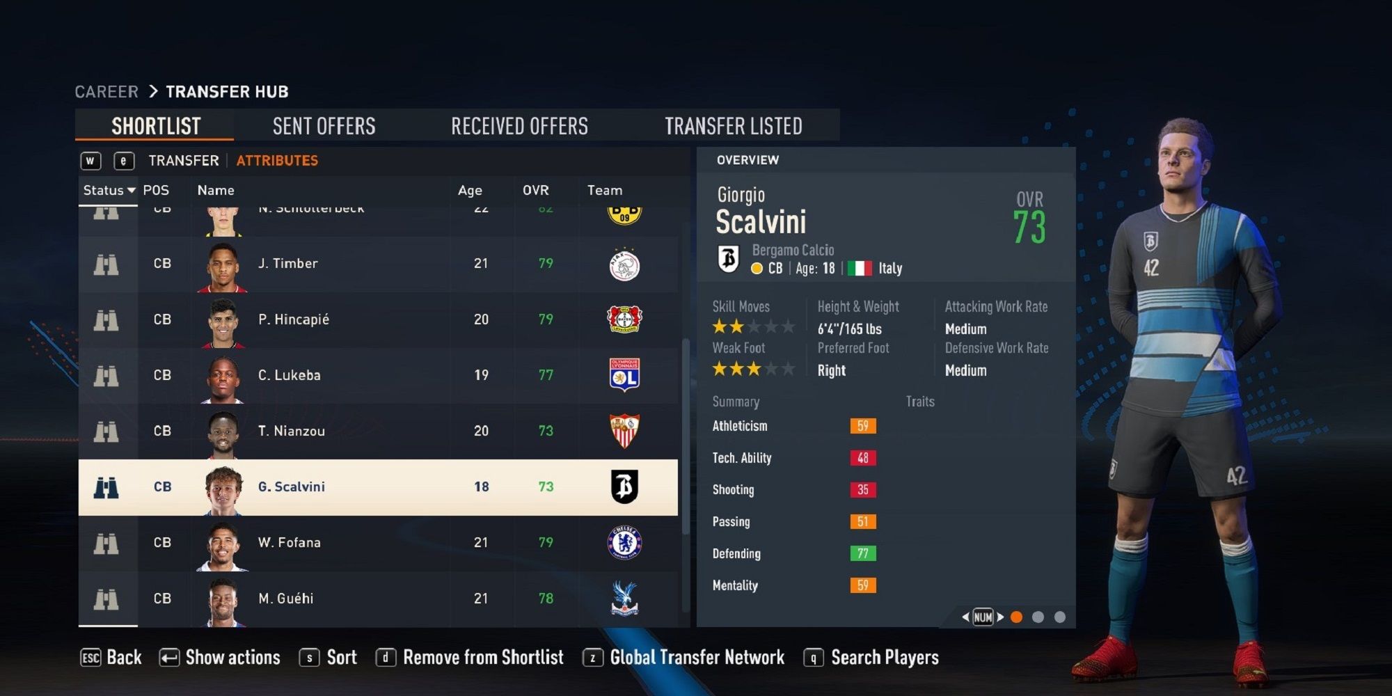 An image of Giorgio Scalvini in FIFA 23