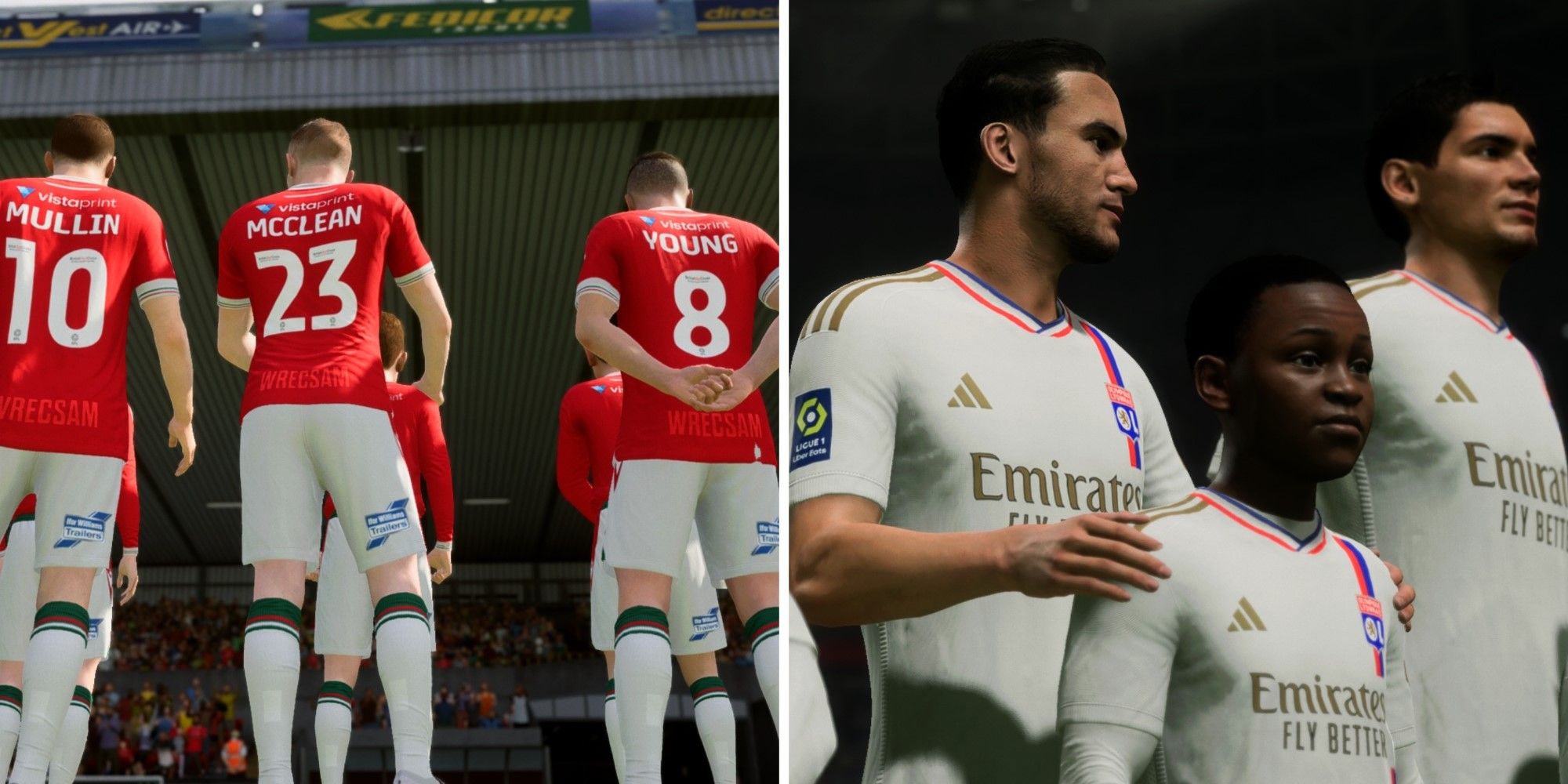 An image of Wrexham and Olympique Lyon in EA Sports FC 24