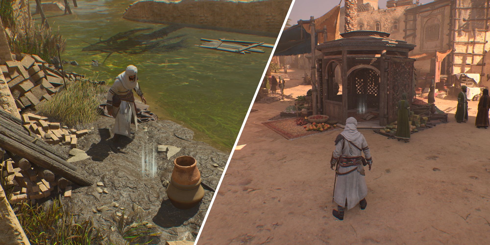 Assassin's Creed Mirage, Enigma Location split image