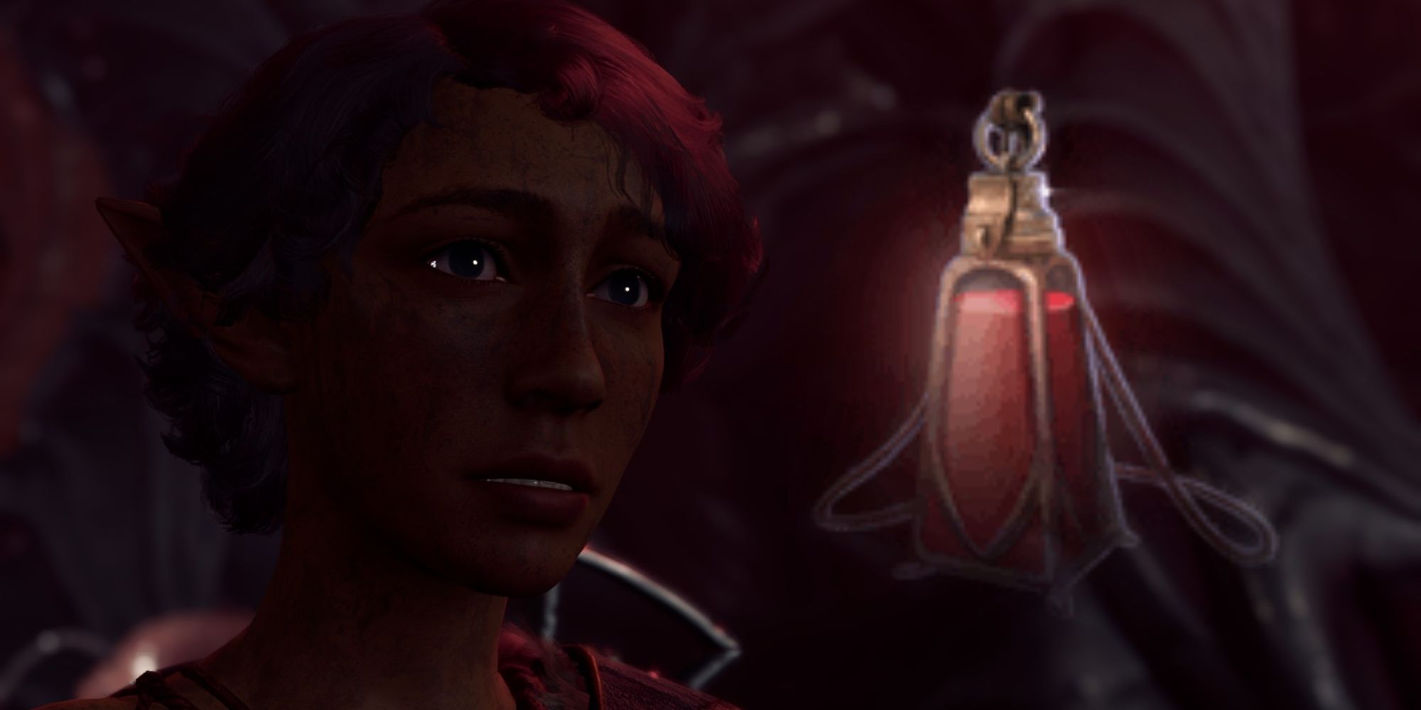 Split image of Baldur's Gate 3 Gnome Player and Healing Potion Icon