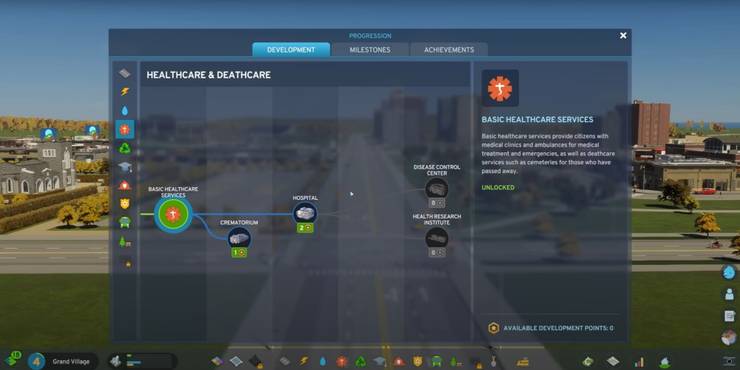 Basic Healthcare Tech Tree Unlock In Cities Skyline 2