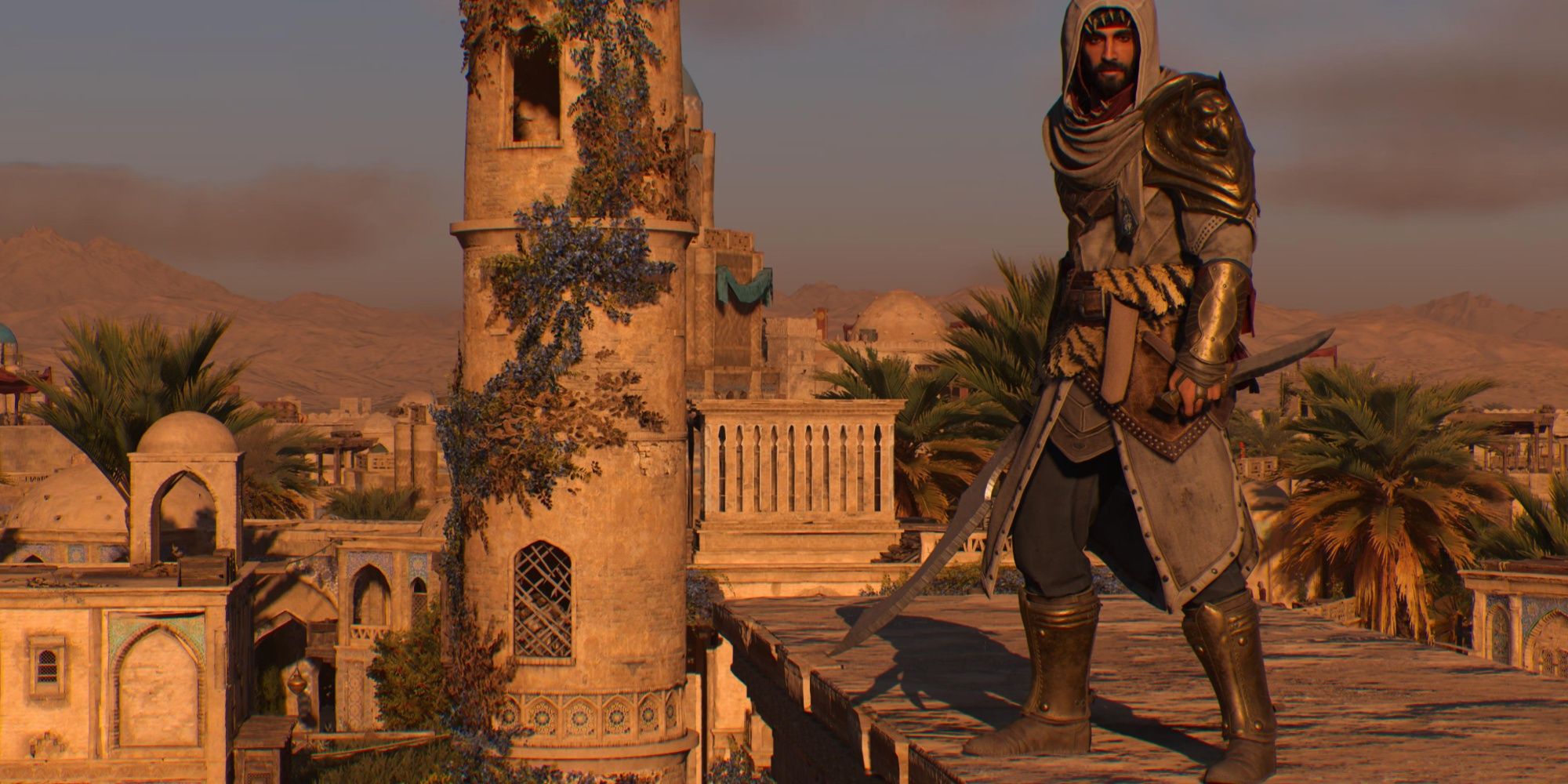 Basim wearing Rostam outfit in Assassin's Creed Mirage