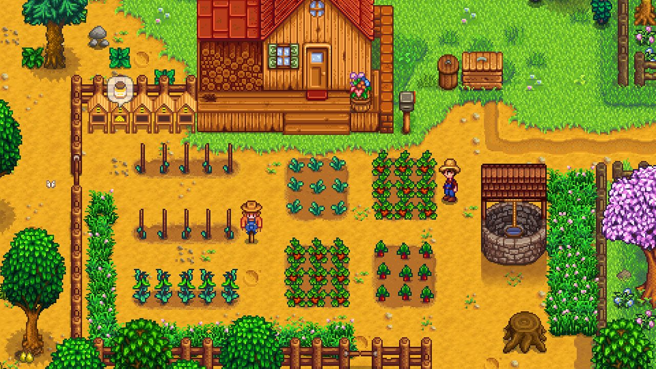 Stardew Valley - The farmer tending to his crops