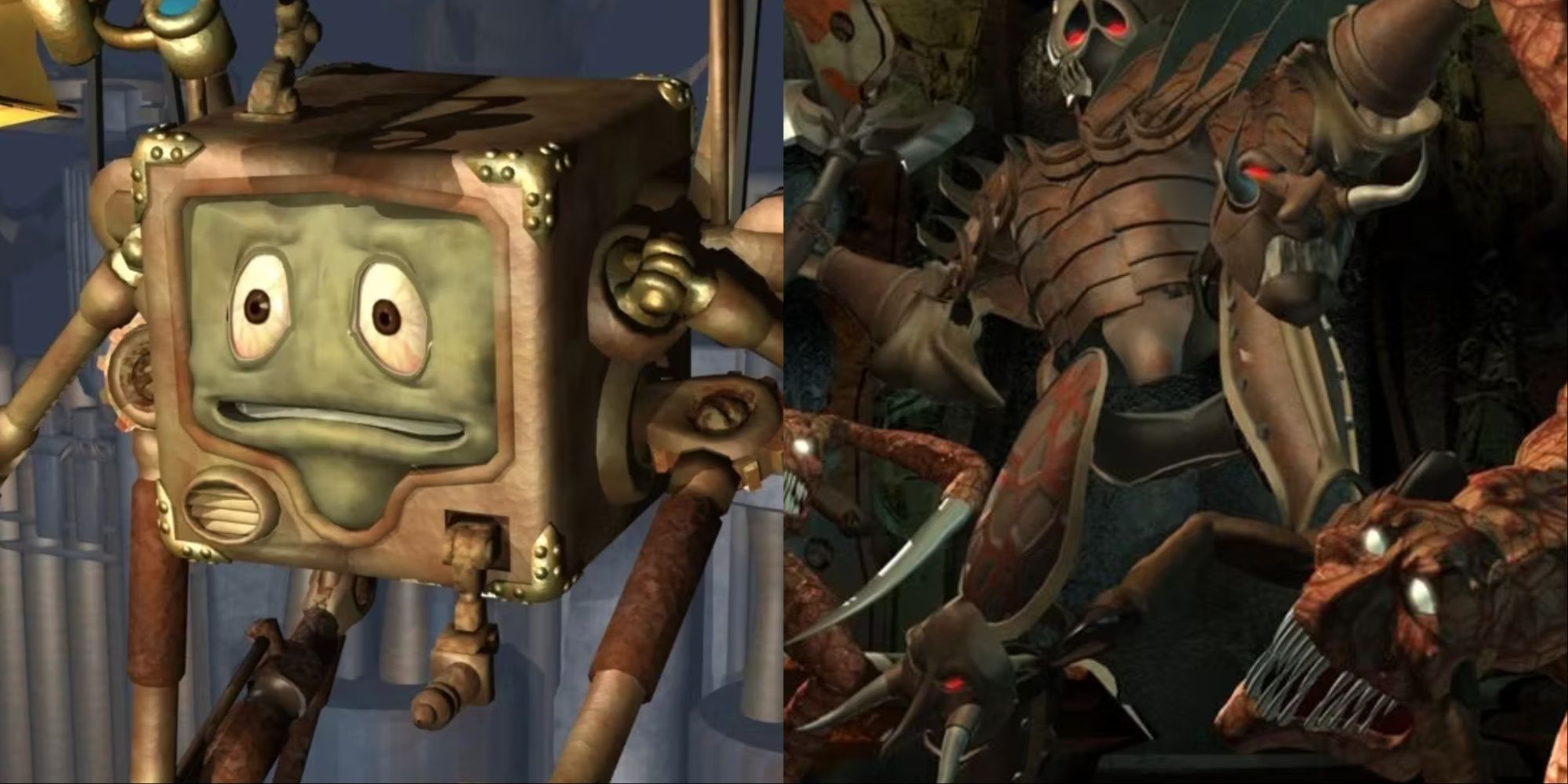 A collage showing two characters from Planescape: Torment.