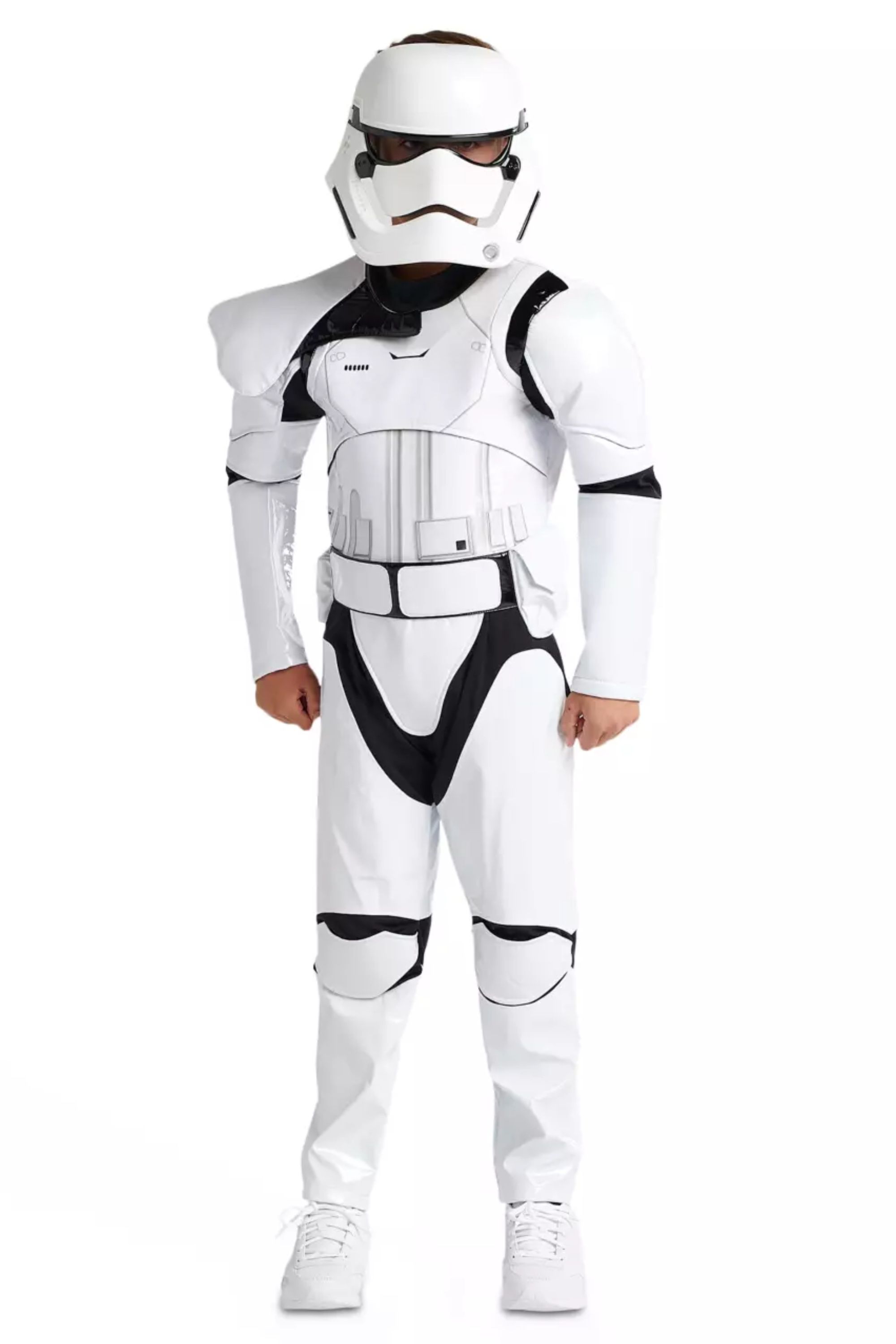 kid wearing a star wars stormtrooper costume
