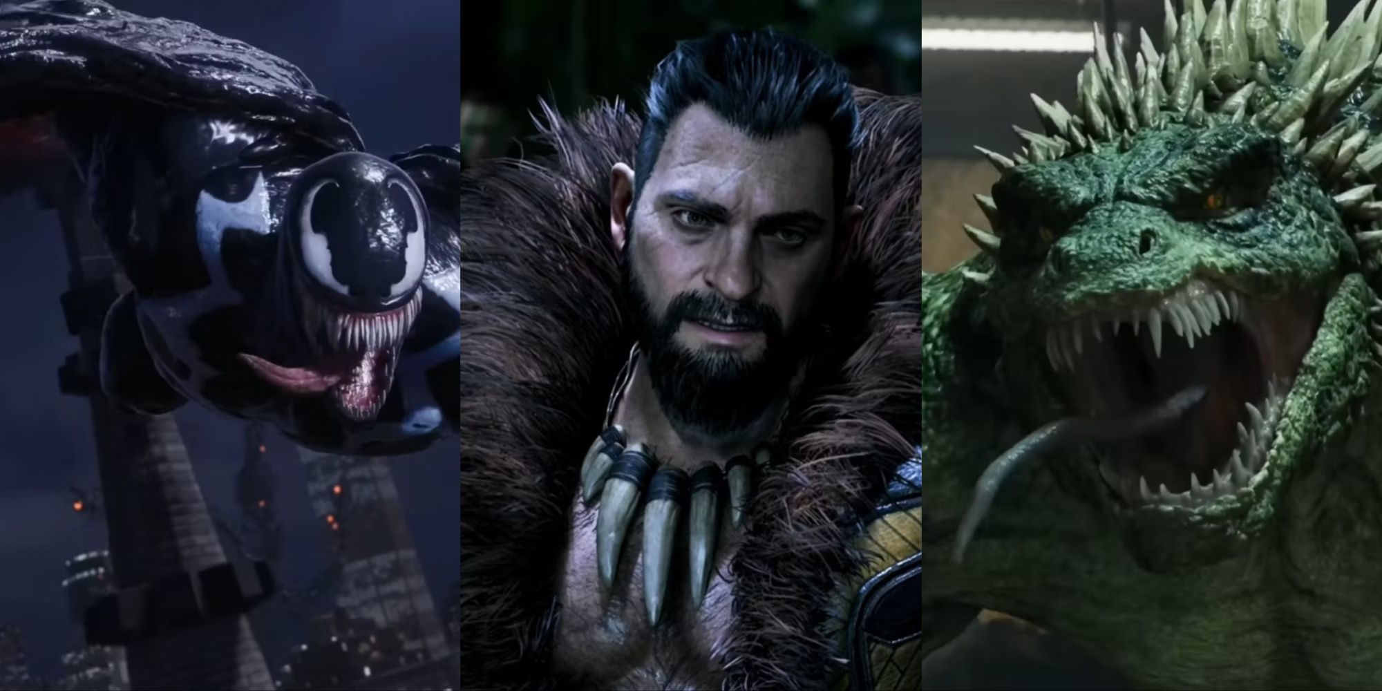 Marvel's Spider-Man 2 VENOM, KRAVEN AND THE LIZARD SIDE BY SIDE