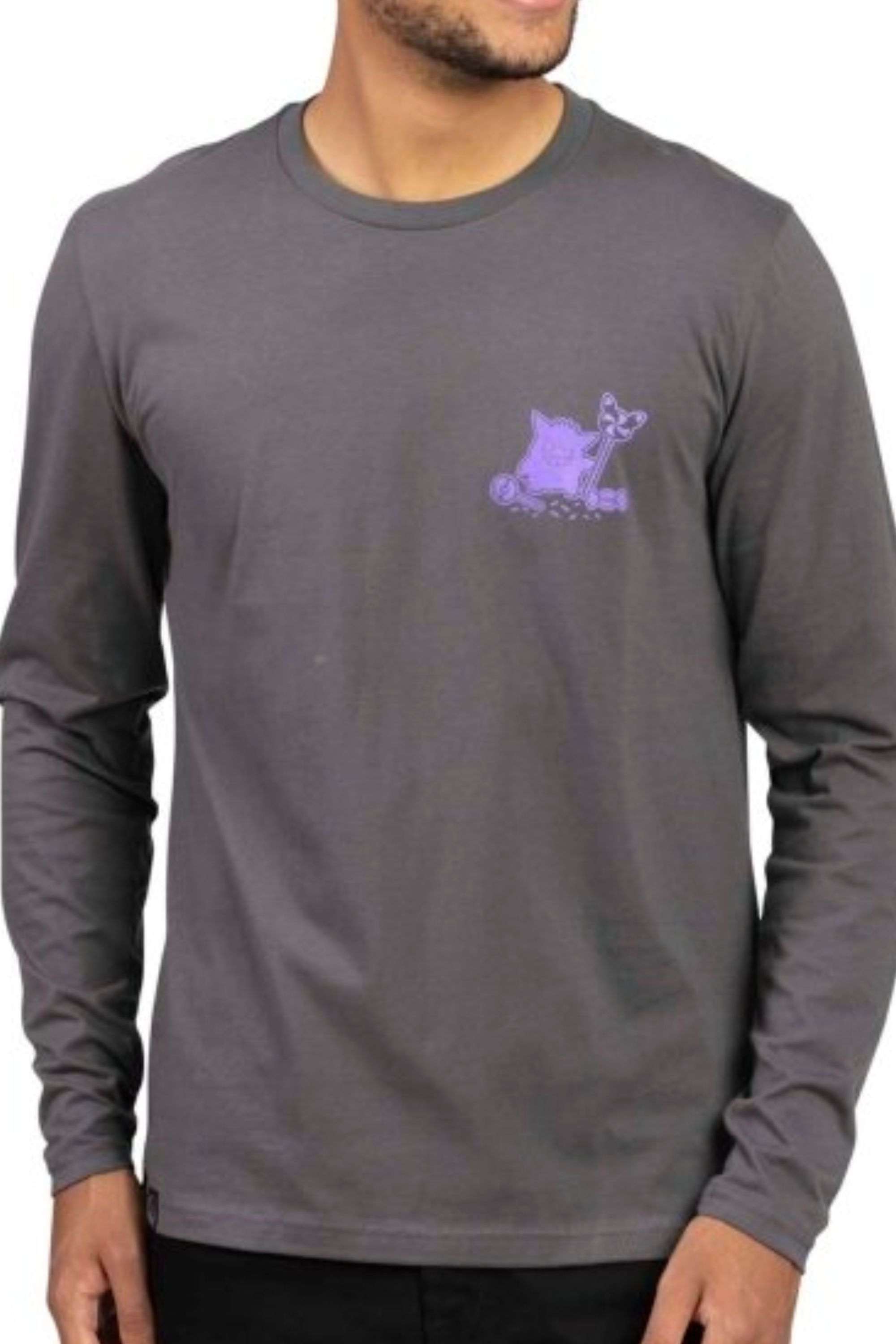 Gengar Pokemon Sweet Temptations Fitted Long-Sleeve T-Shirt