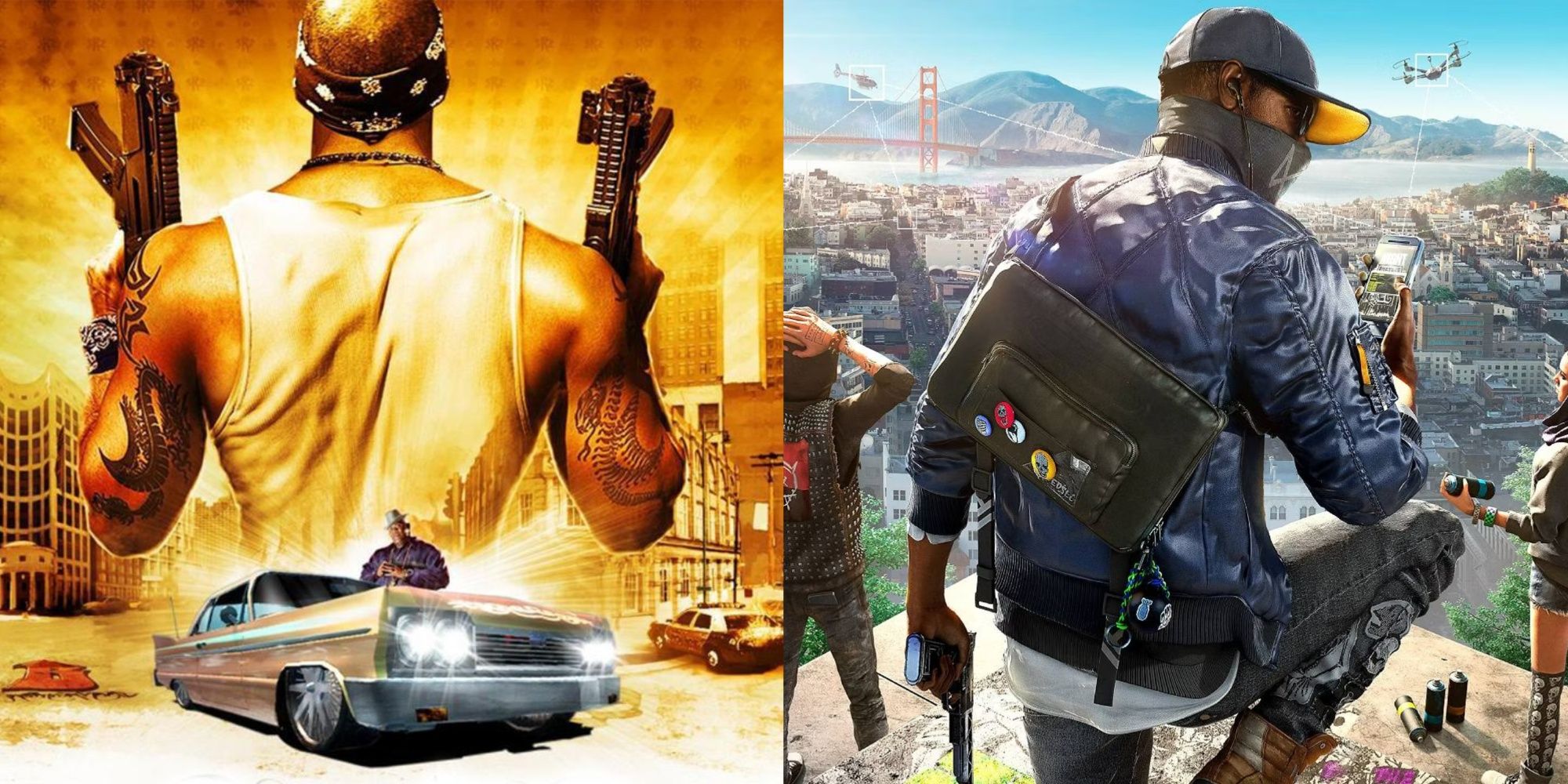 Cover art for Saints Row 2 and Watch Dogs 2