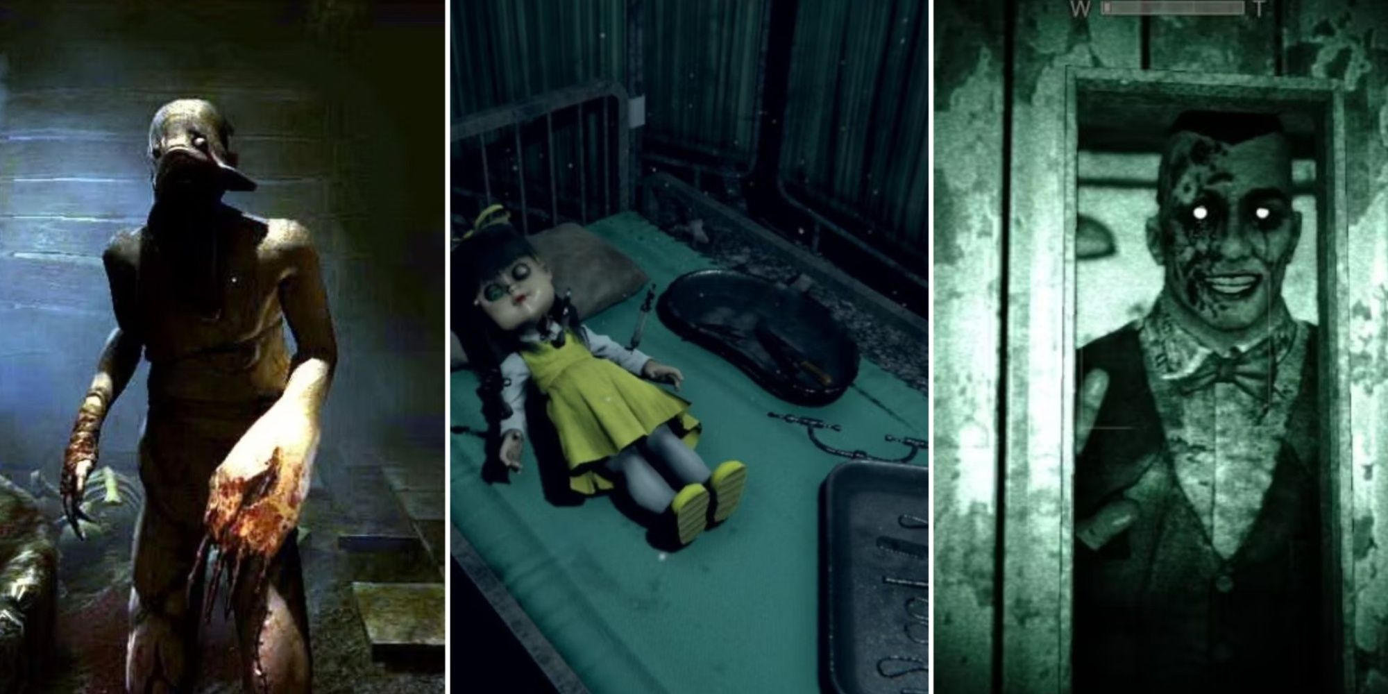 Cover Image For Best 2010s Horror Games With Images From Devotion, Outlast, And Amnesia