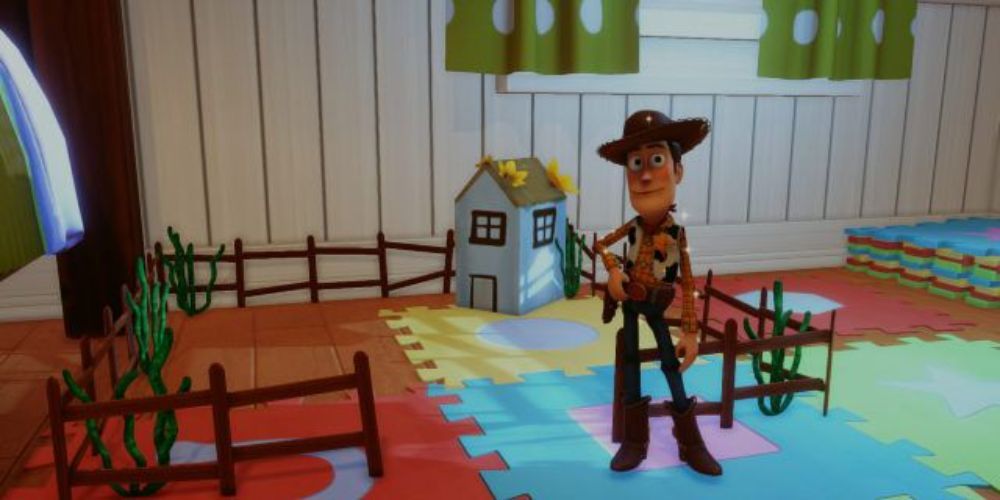 Woody standing in Cowboy Costum from Disney Dreamlight Valley