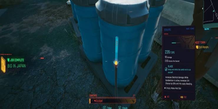 Cyberpunk 2077, Screenshot Of The Scalpel Katana