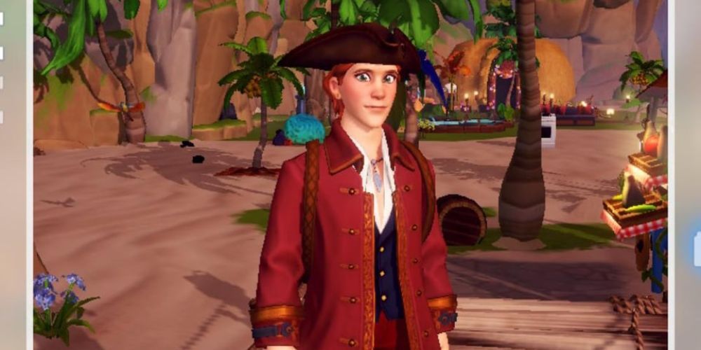 Disney Dreamlight Valley character wearing the pirate costume 