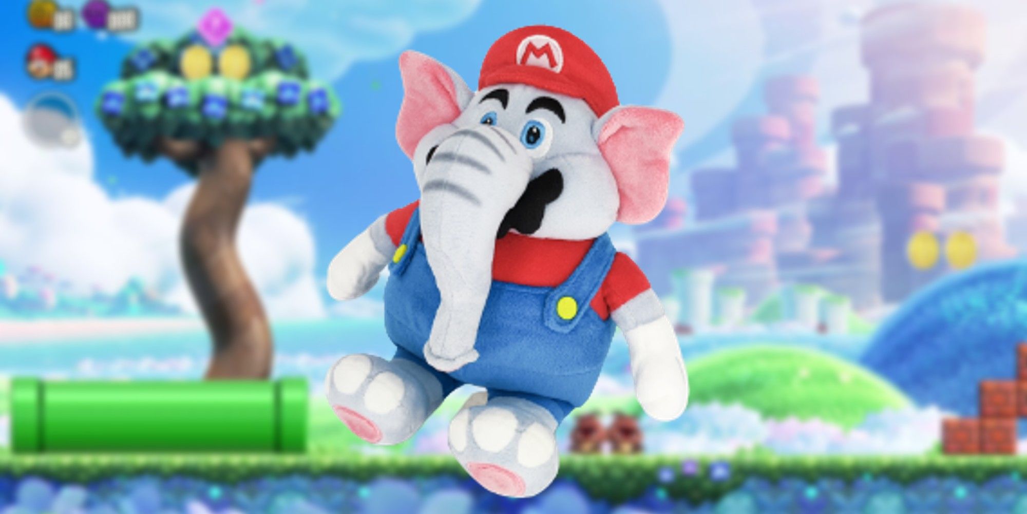 Peluche super mario bros wonder éléphant nintendo - Super Mario