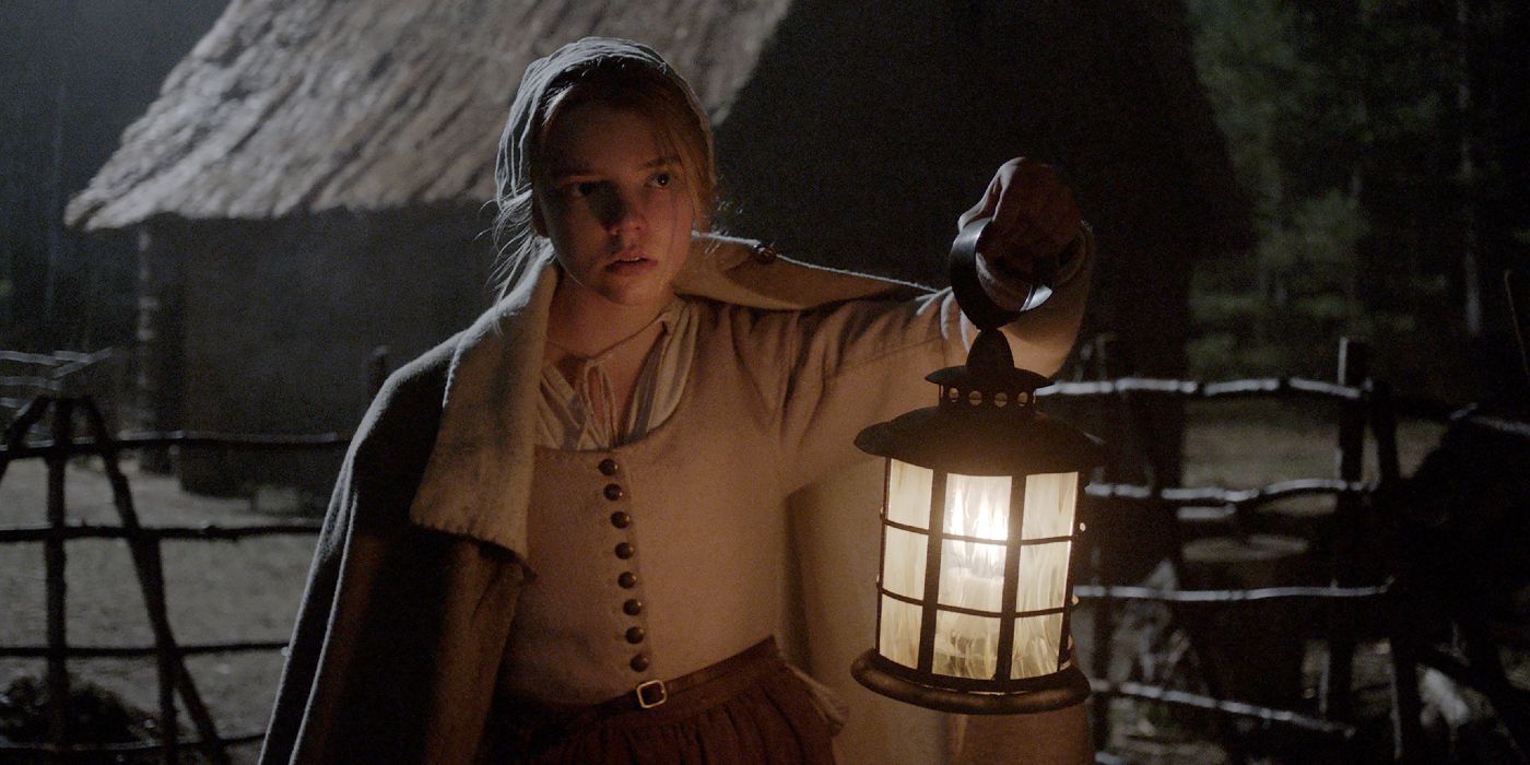 Image of Anya Taylor-Joy Holding Lantern From The Witch